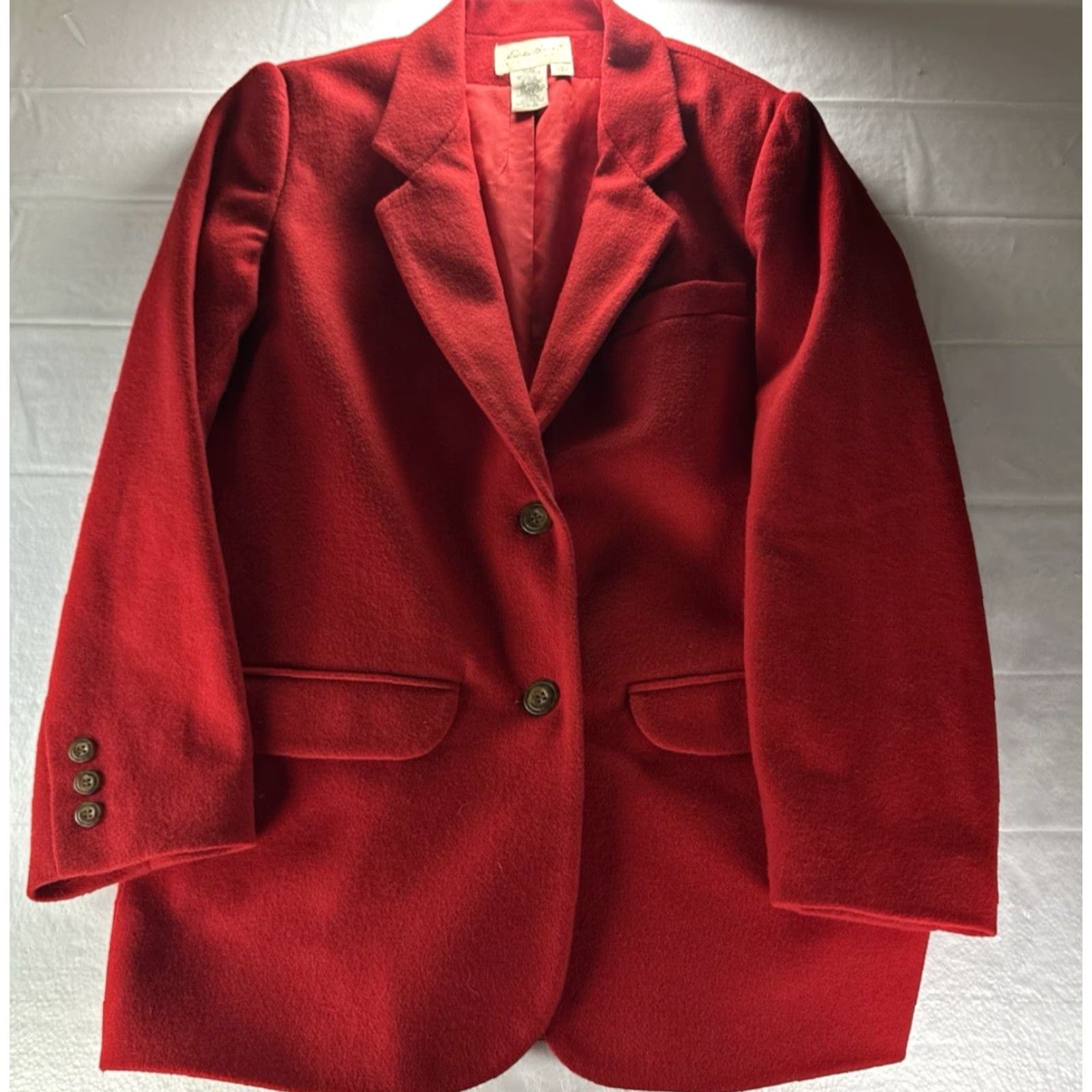Eddie Bauer VINTAGE Eddie Bauer Blazer Womens Medium Red Wool Blend Jacket Size M / US 6-8 / IT 42-44 - 3 Thumbnail