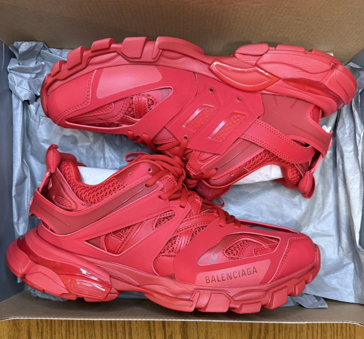 Balenciaga Balenciaga Track Sneaker (Red) Size US 11 / EU 44 - 1 Thumbnail