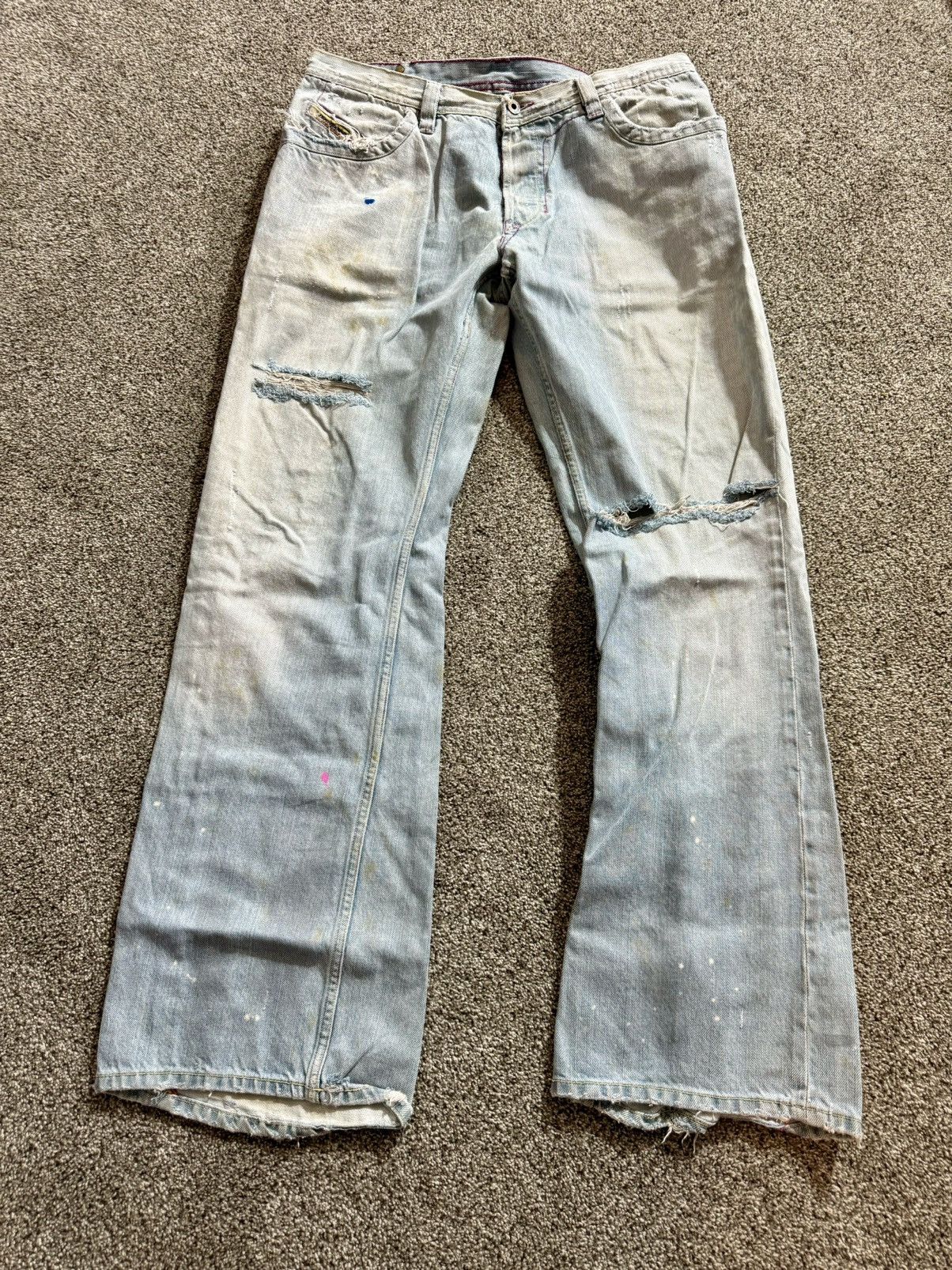 Diesel × Japanese Brand × Vintage 🦄 DIESEL WIDE FLAIR DISTRESSED AMAZING 🔥 Size US 36 / EU 52 - 1 Thumbnail