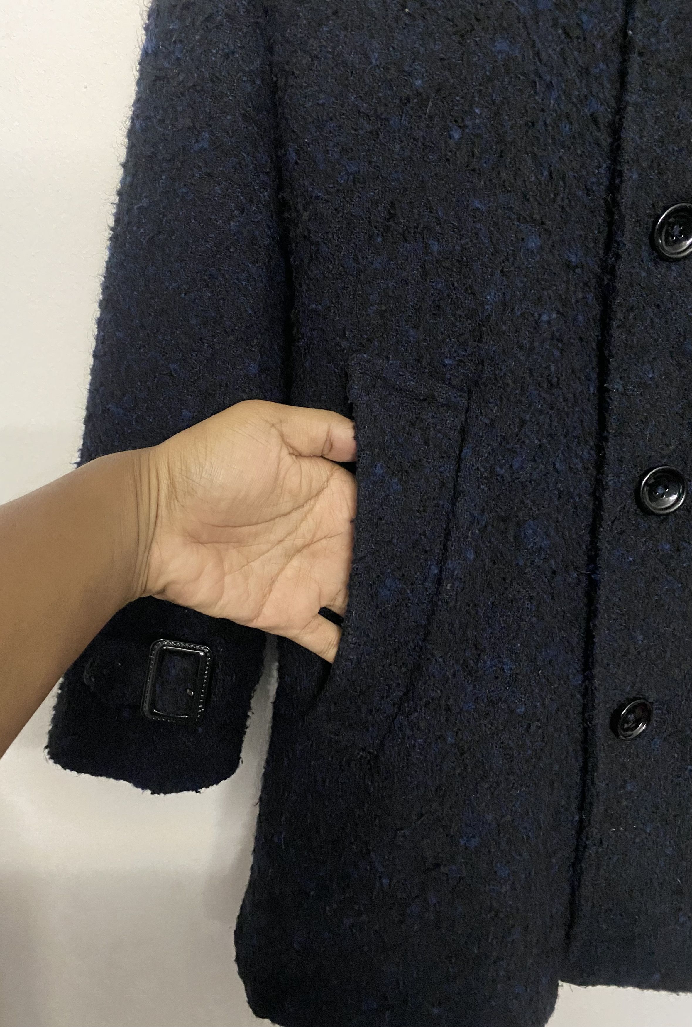 semanticdesign Semantic Design Shaggy Wool Texture Trench Coat / Overcoat Size US L / EU 52-54 / 3 - 10 Thumbnail