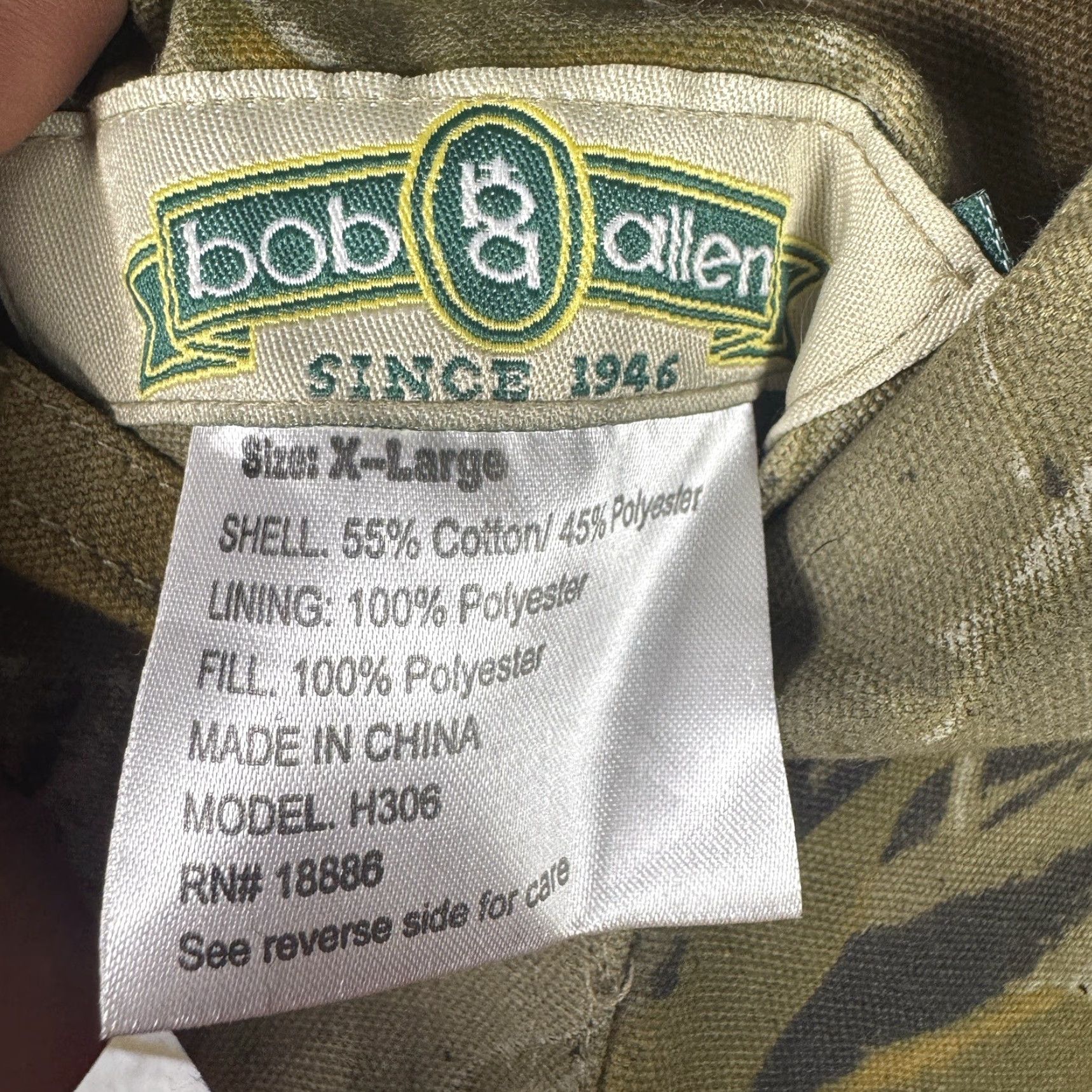 Vintage Bob Allen Vest Mens XL Hunting Club Real Tree Hardwoods Reversible Camo 3D Size US XL / EU 56 / 4 - 5 Thumbnail