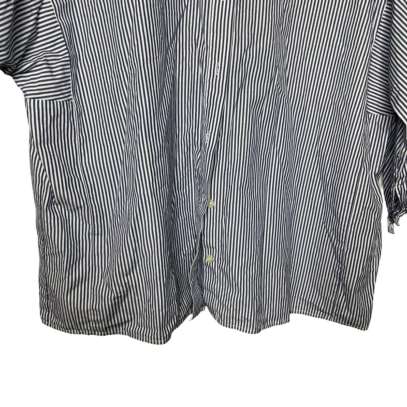 THE GREAT The Great. 3/4 Sleeve Button Down Pinstrip Shirt Blue 1 US S Size S / US 4 / IT 40 - 3 Thumbnail