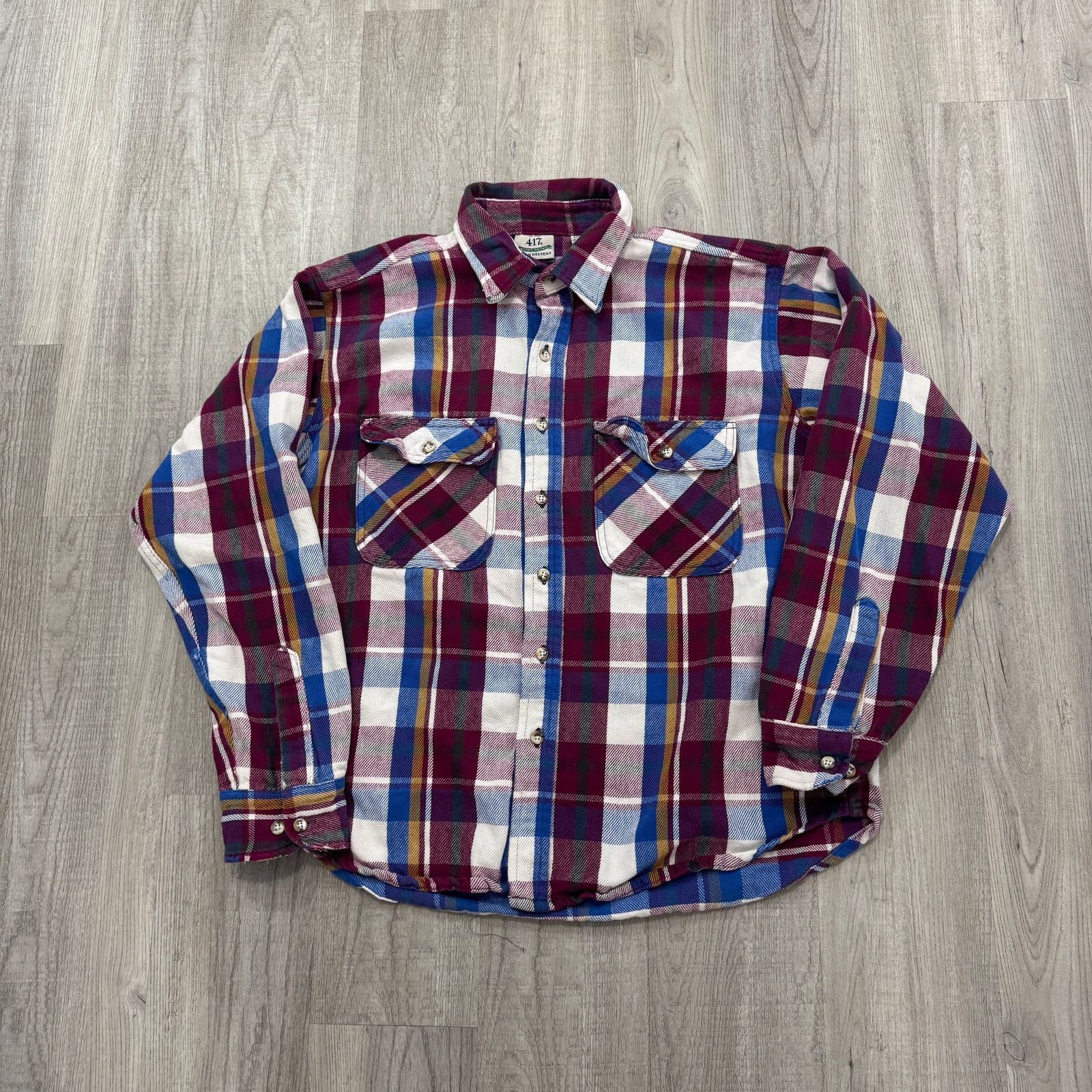 Vintage Vintage 417 Van Heusen Flannel Shirt Men's Extra Large XL Size US XL / EU 56 / 4 - 1 Thumbnail