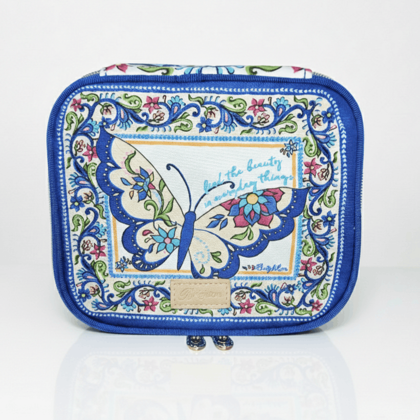 Brighton Brighton 7x6x2" Jewelry Case Butterfly Garden Rainbow Zip Size ONE SIZE - 1 Thumbnail