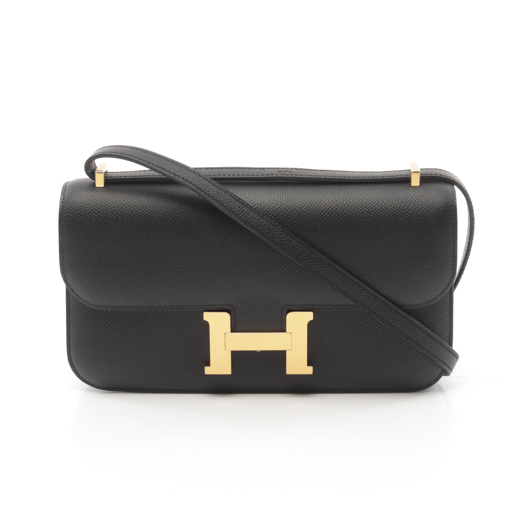 Hermes Hermes Constance Elan Shoulder Bag Veau Epsom Black Gold Hardware Double Engraved Size ONE SIZE - 1 Thumbnail