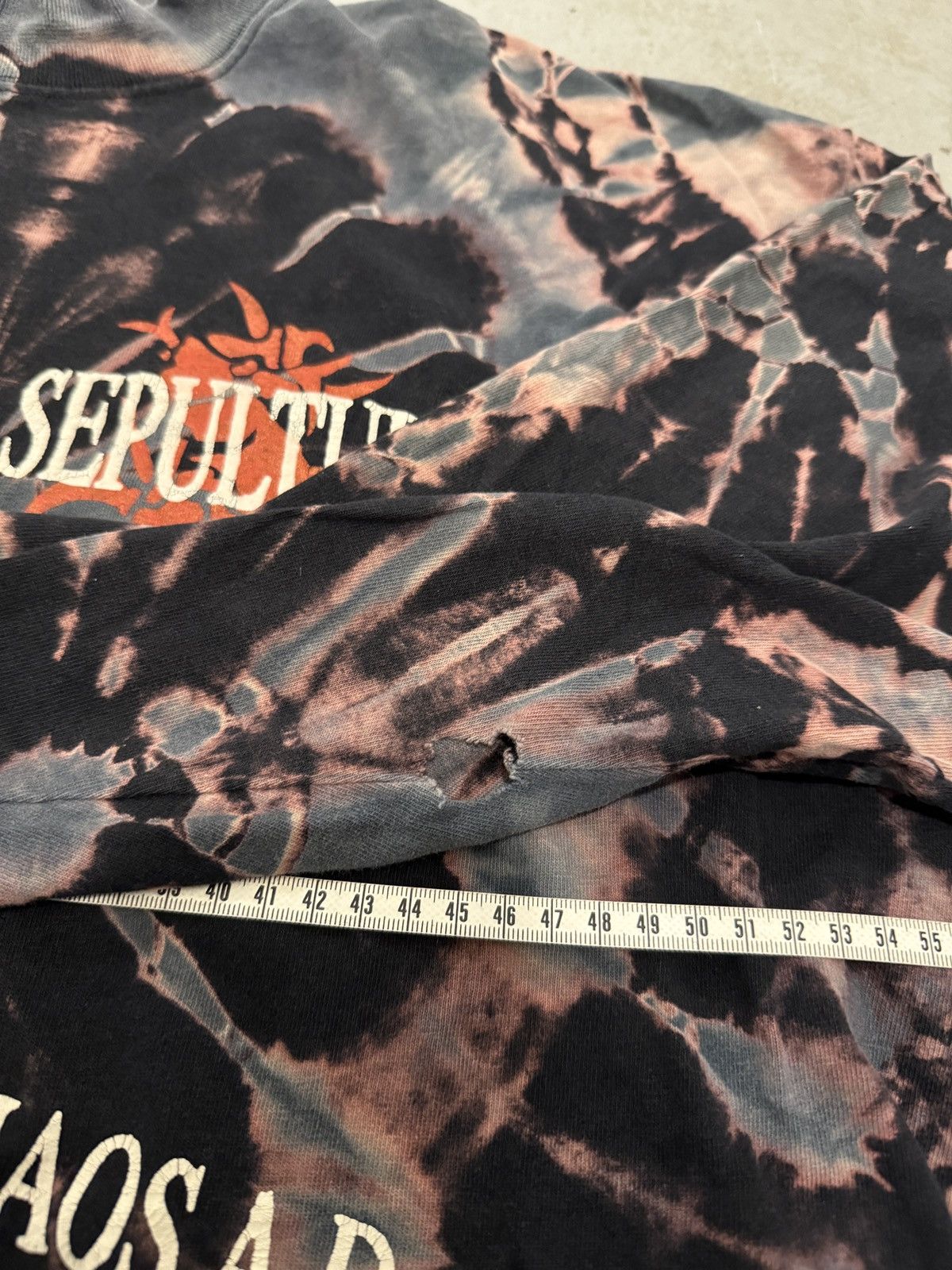 Band Tees × Vintage *RARE* SEPULTURA LONGSLEEVE CHAOS AD 90s VINTAGE TIE DYE Size US XL / EU 56 / 4 - 11 Thumbnail