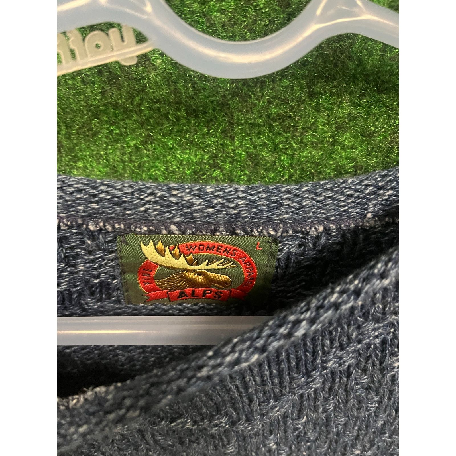 Other 90s ALPS Women's Blue Knitted Sweater Sz Large Size L / US 10 / IT 46 - 3 Thumbnail