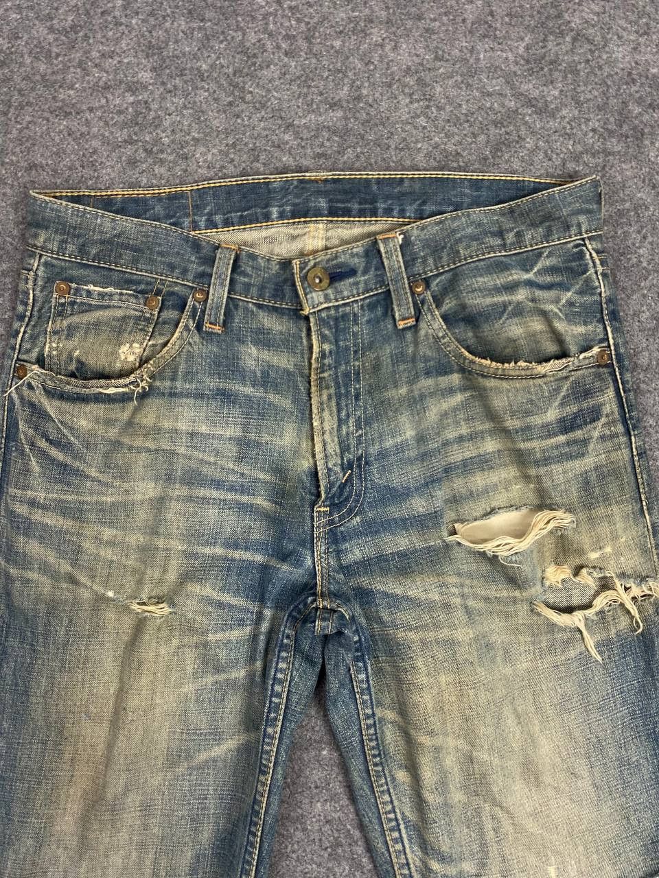 Levi's vintage 90s levis 502 rusty distressed denim nice design Size US 33 - 8 Thumbnail