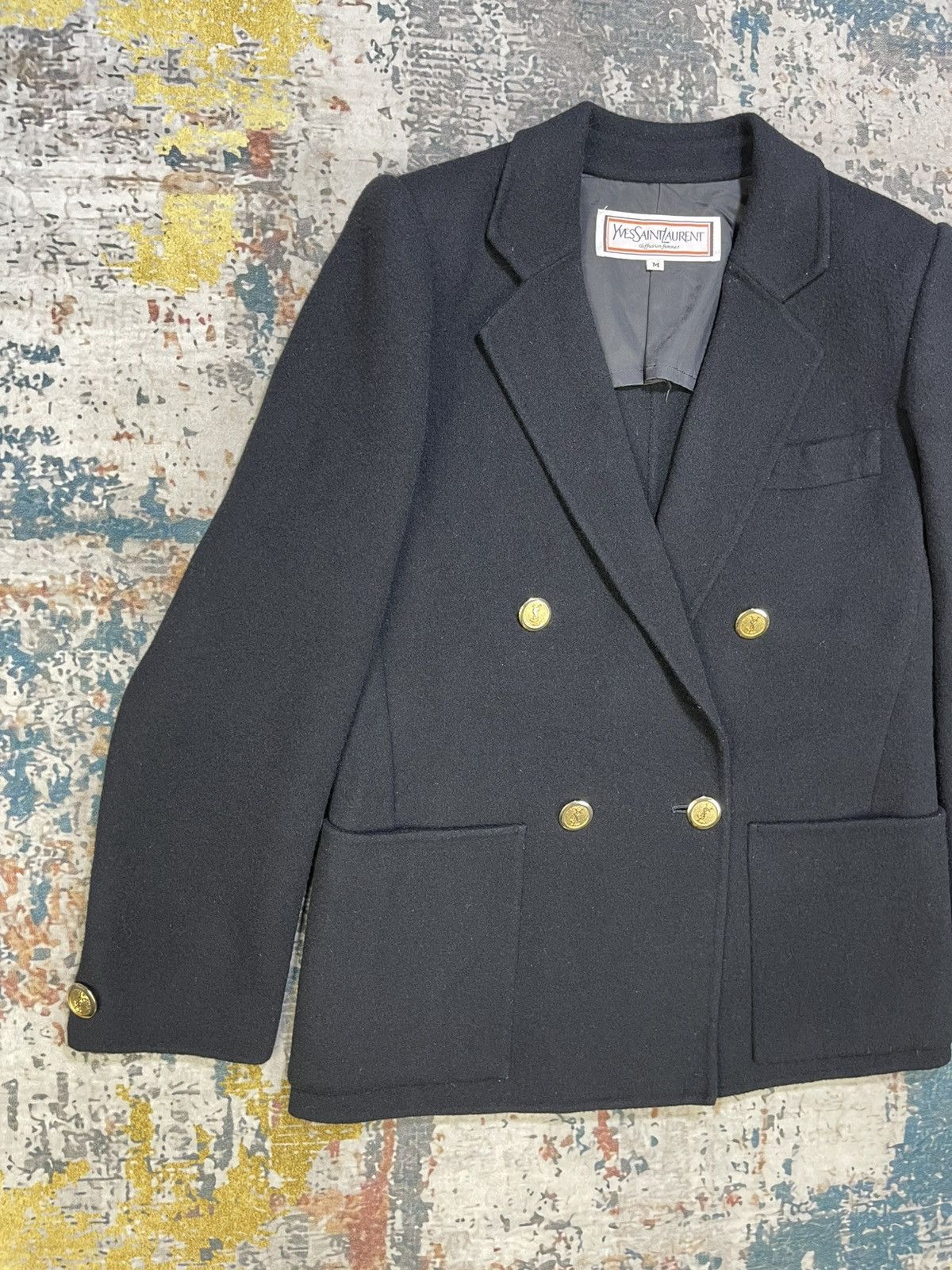 Yves Saint Laurent Yvest Saint Laurent Ysl Double Breasted Wool Blazer Size M / US 6-8 / IT 42-44 - 6 Thumbnail