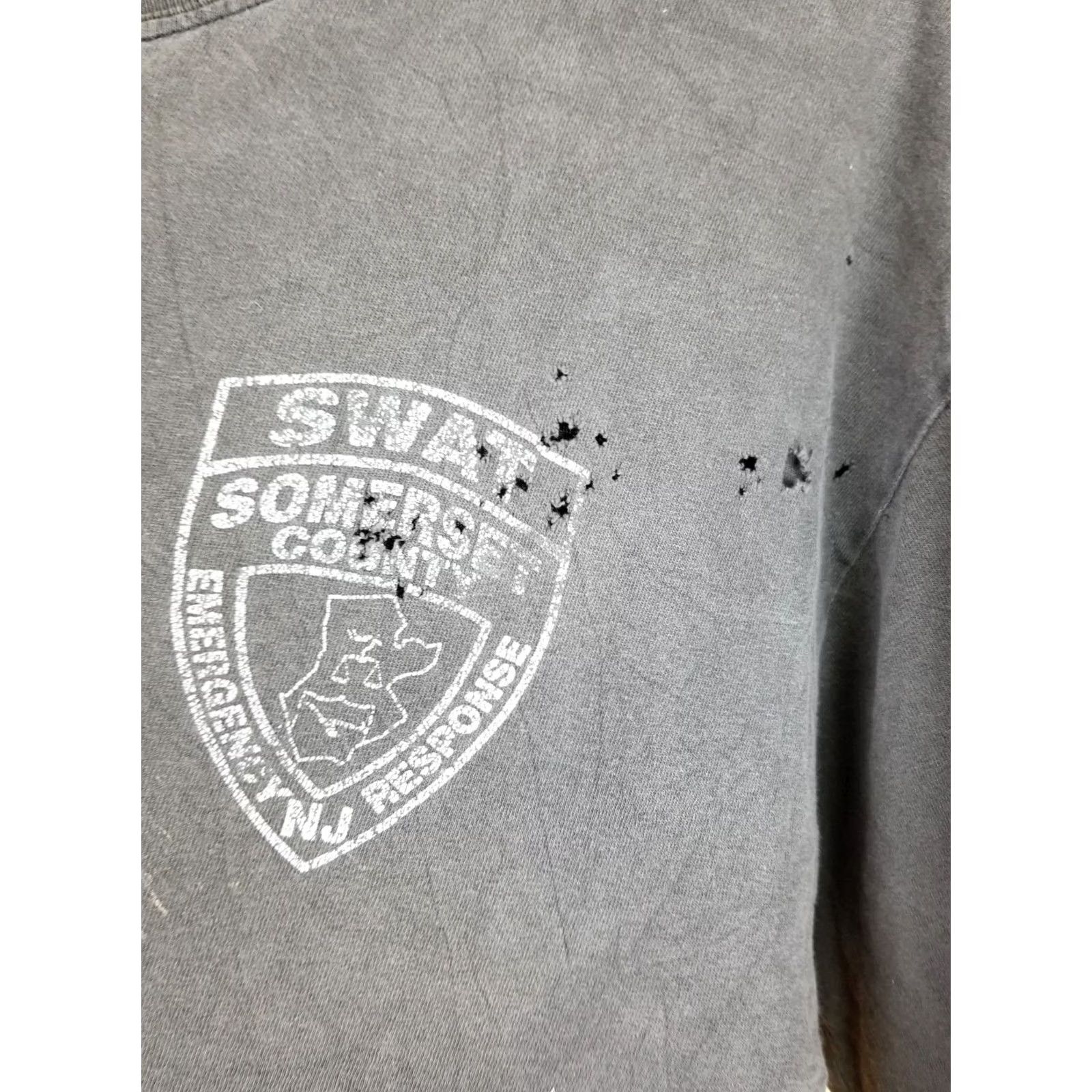 Gildan VINTAGE 90' SWAT TEAM COMERSET COUNTY T-SHIRT FADED TRASHED DISTRESSED XLARGE Mens Size US XL / EU 56 / 4 - 5 Thumbnail