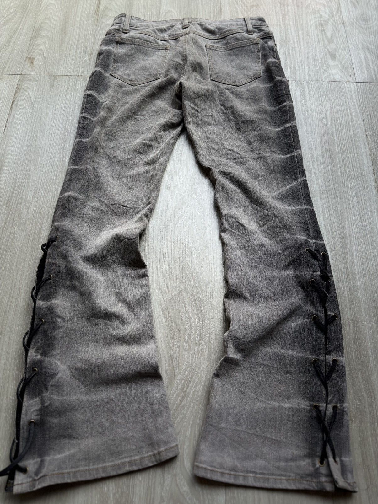 Japanese Brand daily topic laceup flare jeans Size US 28 / EU 44 - 6 Thumbnail