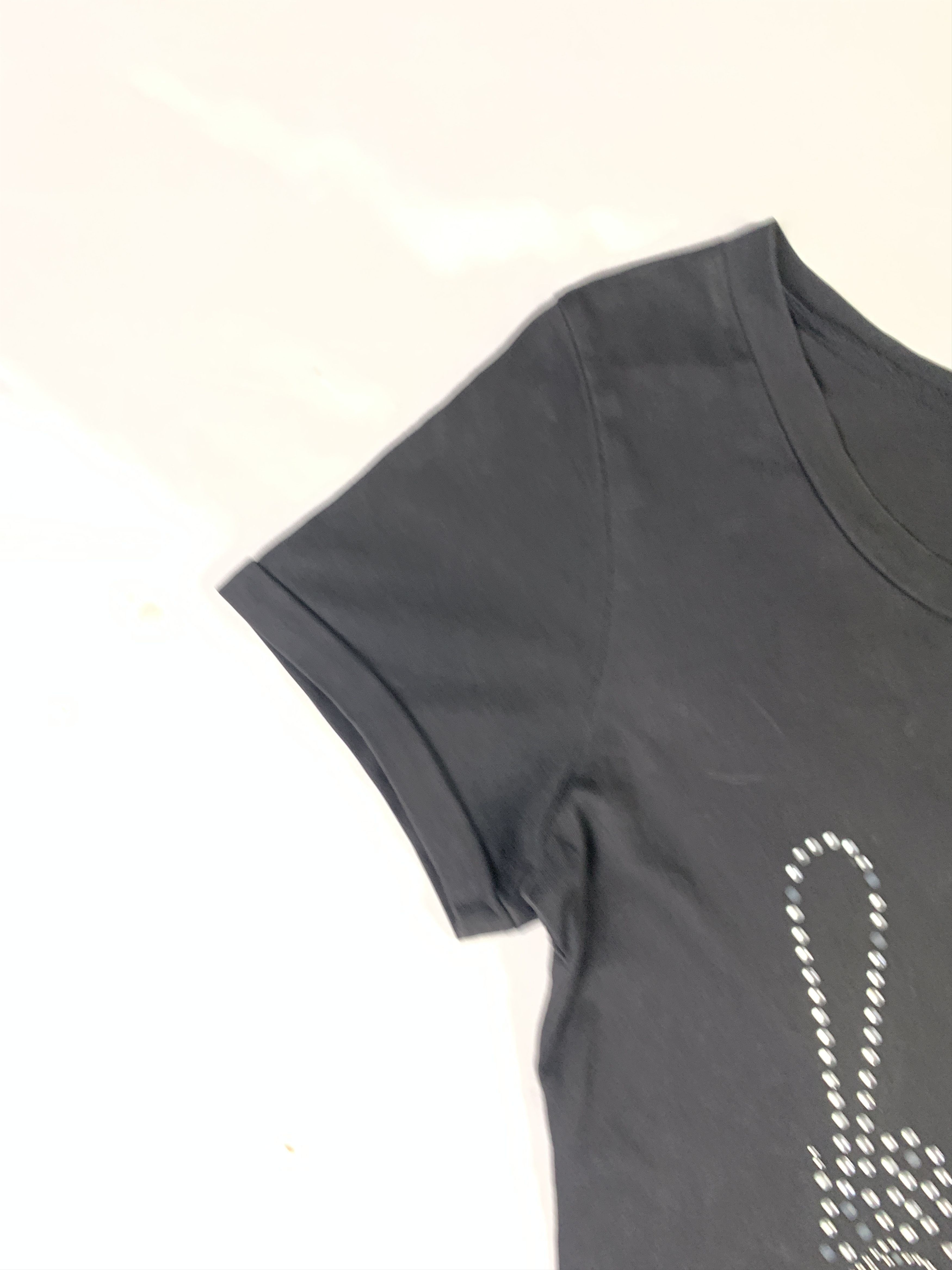 Japanese Brand SVDK Black Multifabric Studded Dressy Tee (M) Size M / US 6-8 / IT 42-44 - 7 Thumbnail