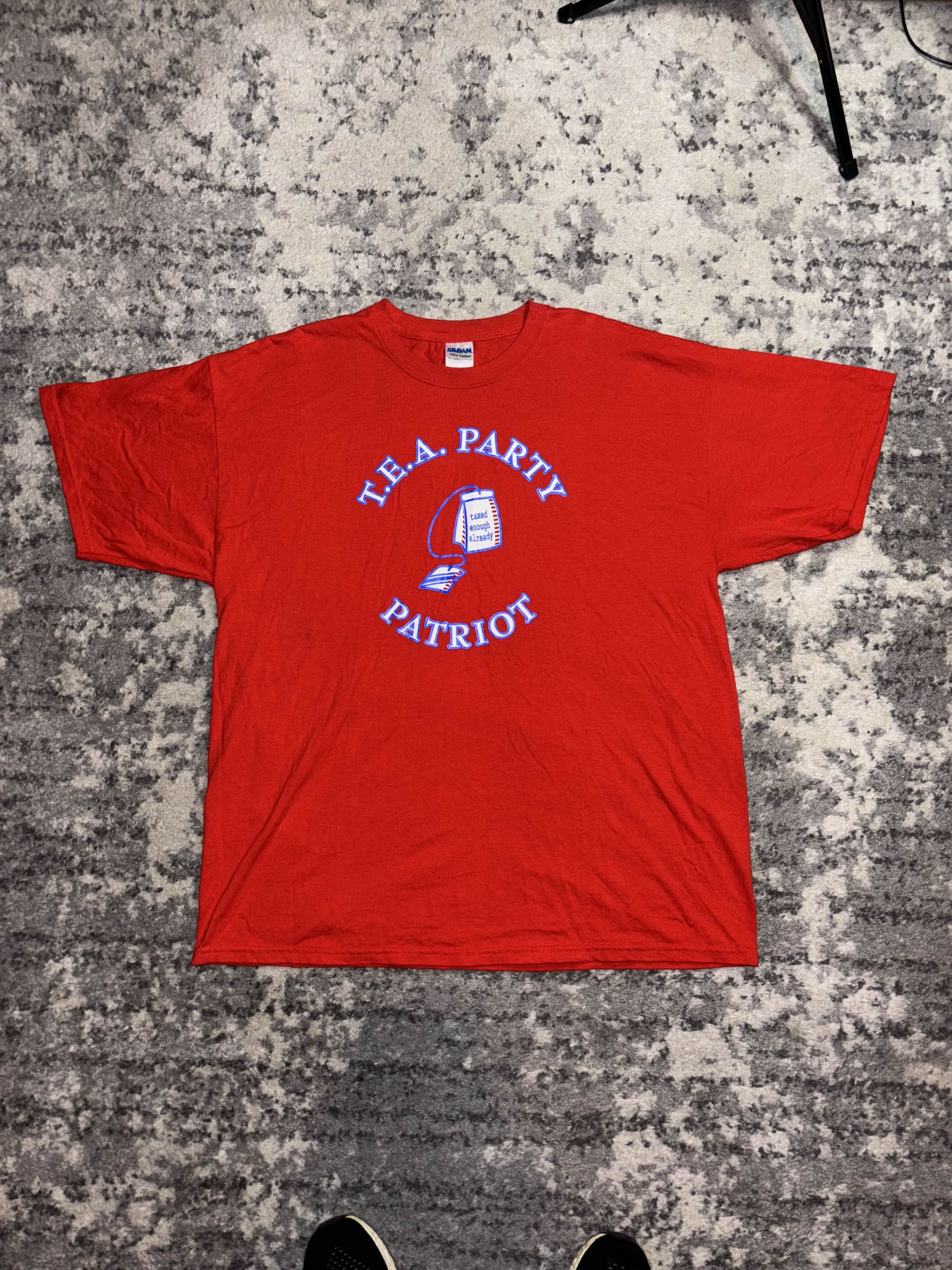 Vintage Vintage T.E.A. Party Patriot Humor Shirt Size US XL / EU 56 / 4 - 2 Thumbnail