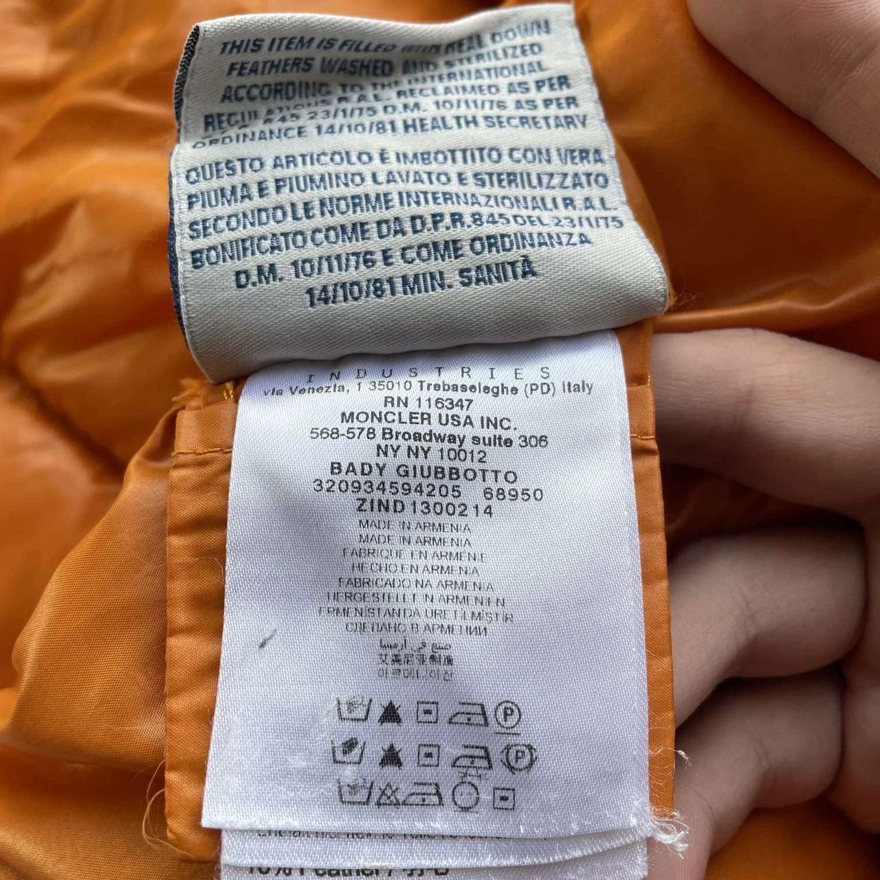 Moncler Moncler Bady hooded down jacket women's orange size 1 Size XS / US 0-2 / IT 36-38 - 7 Thumbnail