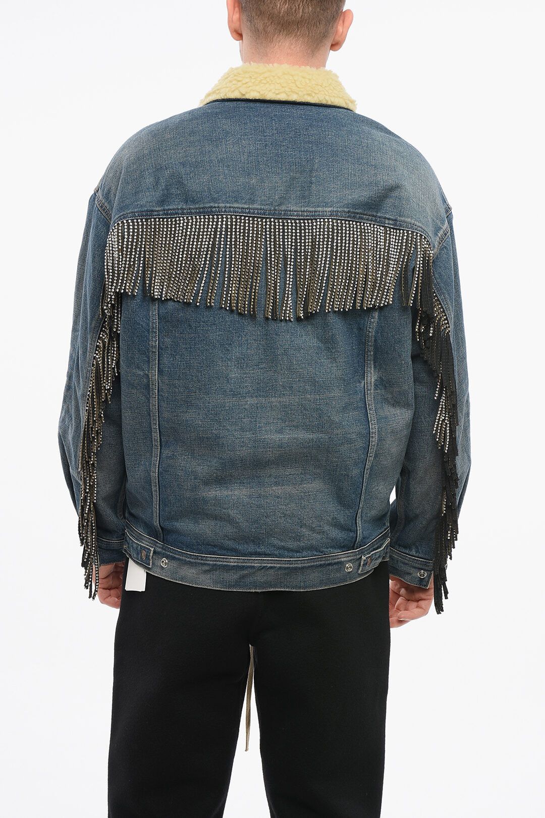 Celine og1mm0825 Shearling Lined Denim Jacket In Light Blue Size US S / EU 44-46 / 1 - 2 Thumbnail