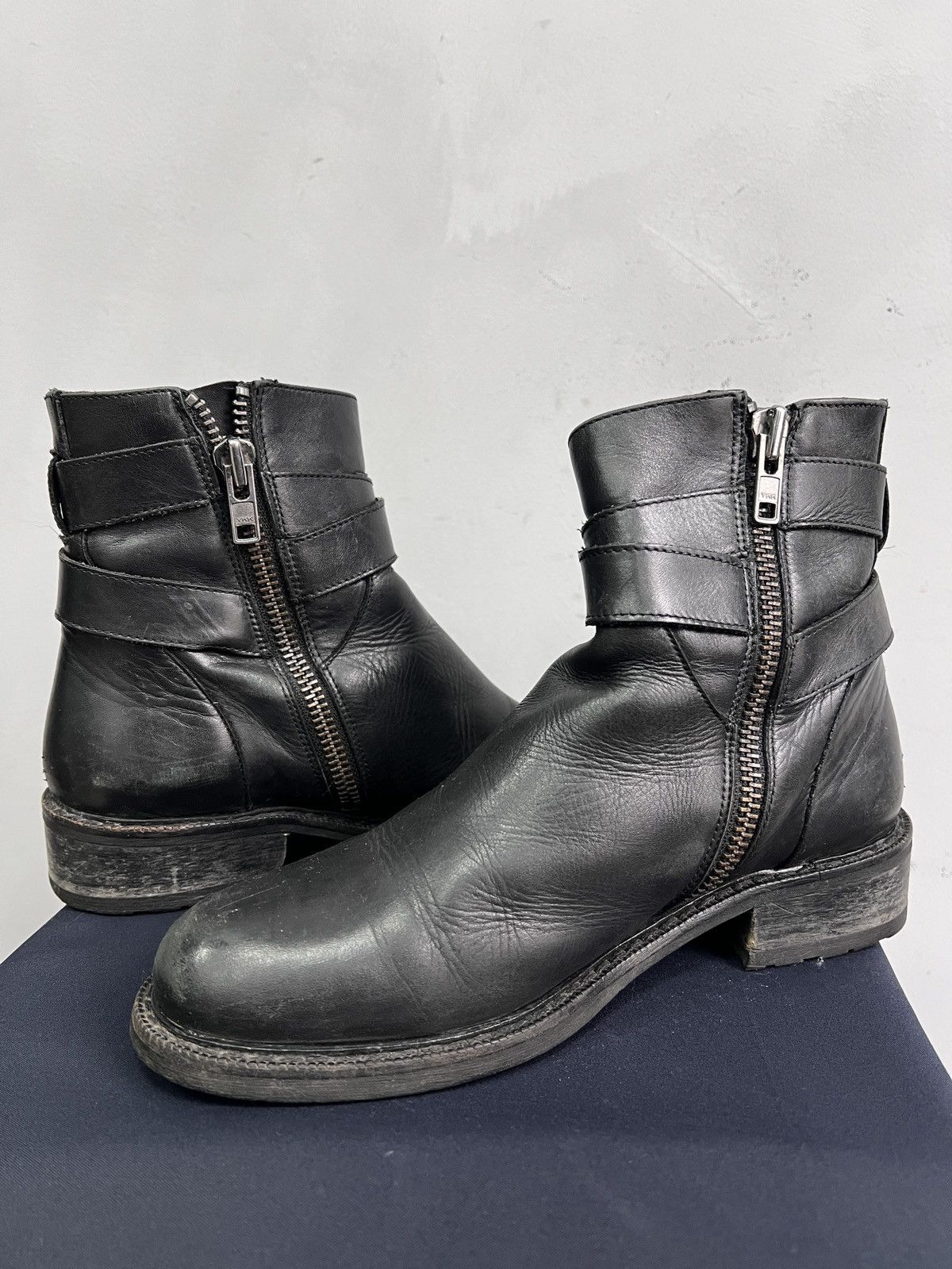 Vintage Leather Black Boots Zip Vintage Guidi Rick Owens Style Size US 7.5 / EU 40-41 - 9 Thumbnail