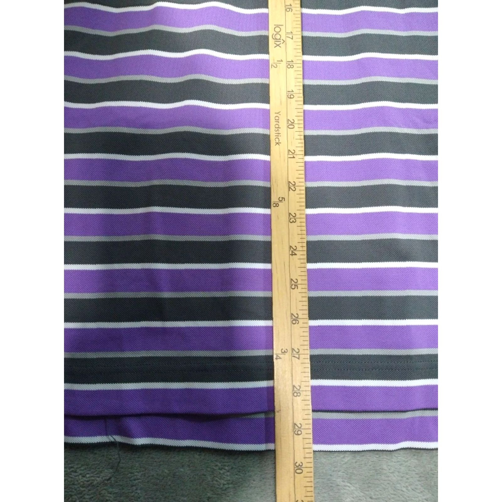 Footjoy FootJoy Shirt Mens L Purple Striped Athletic Fit Polo Golf FJ Casual Size US L / EU 52-54 / 3 - 3 Thumbnail