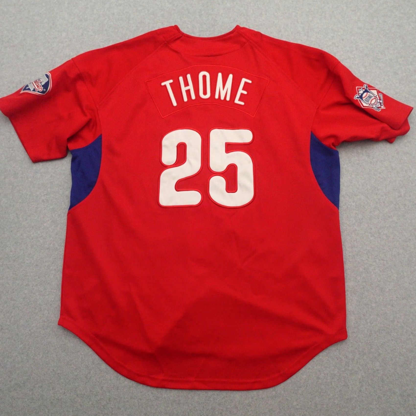 Nike VINTAGE Nike MLB Philadelphia Phillies Jim Thome Red Jersey Shirt Adult Large Mens Size US L / EU 52-54 / 3 - 2 Thumbnail