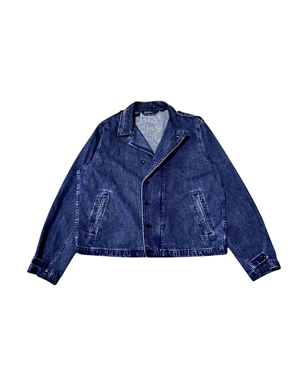 Polo Ralph Lauren Vintage Polo Ralph Lauren Asymmetrical Denim Biker Jacket Size US L / EU 52-54 / 3 - 1 Thumbnail