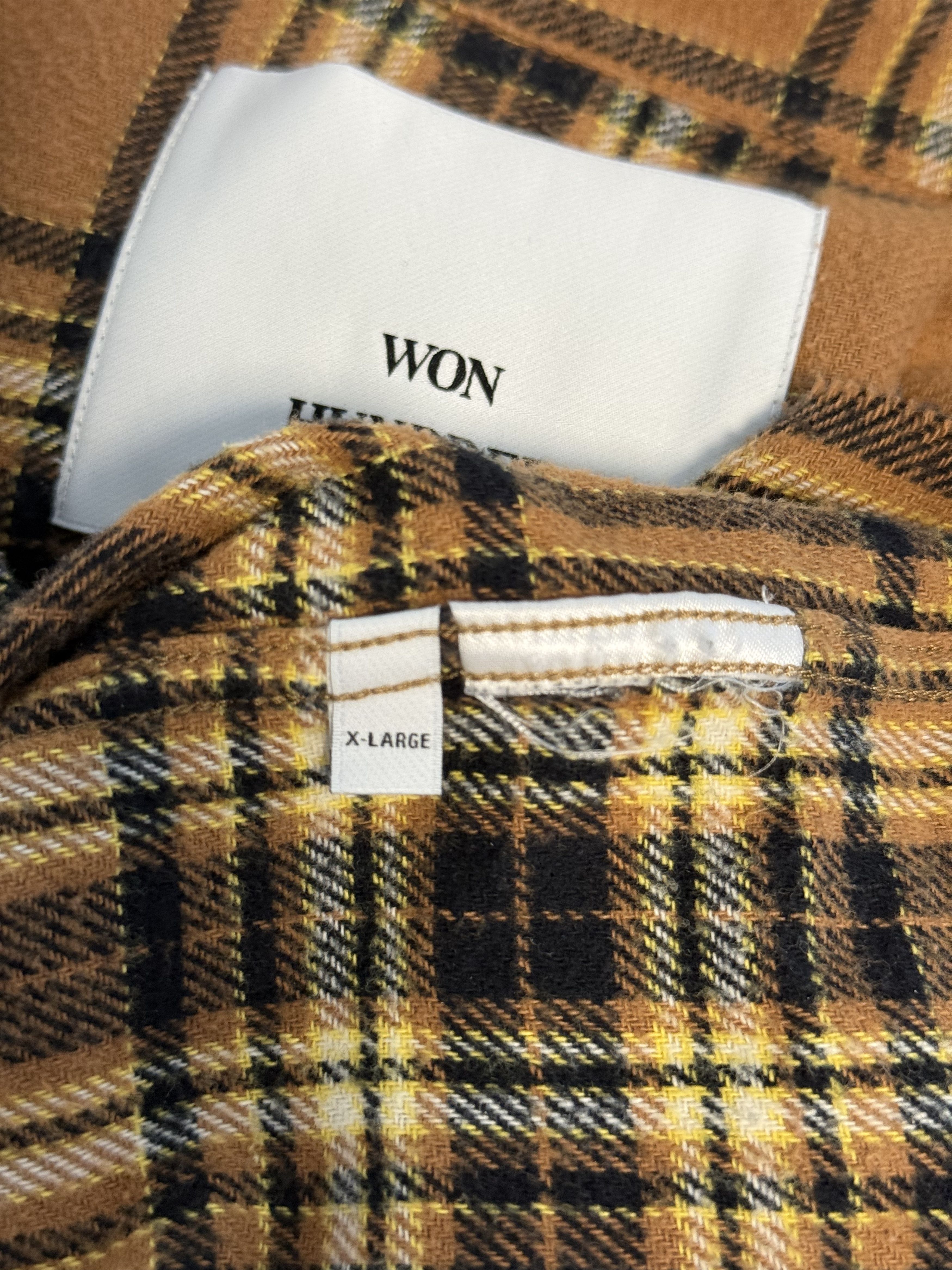 Won Hundred Tan Check Rex Shirt Size US XL / EU 56 / 4 - 4 Thumbnail