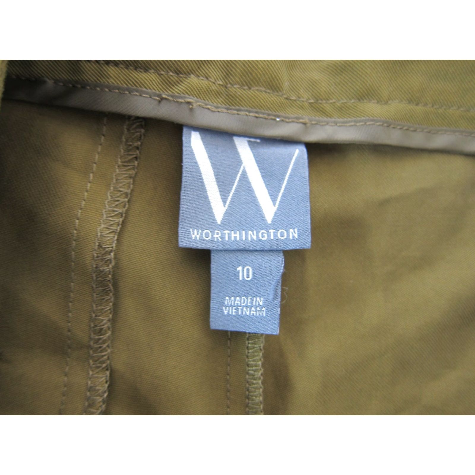 Worthington NWT Worthington Olive Green High Rise Pocket Chino Pant Women 10 Size 36" / US 14 / IT 50 - 4 Thumbnail