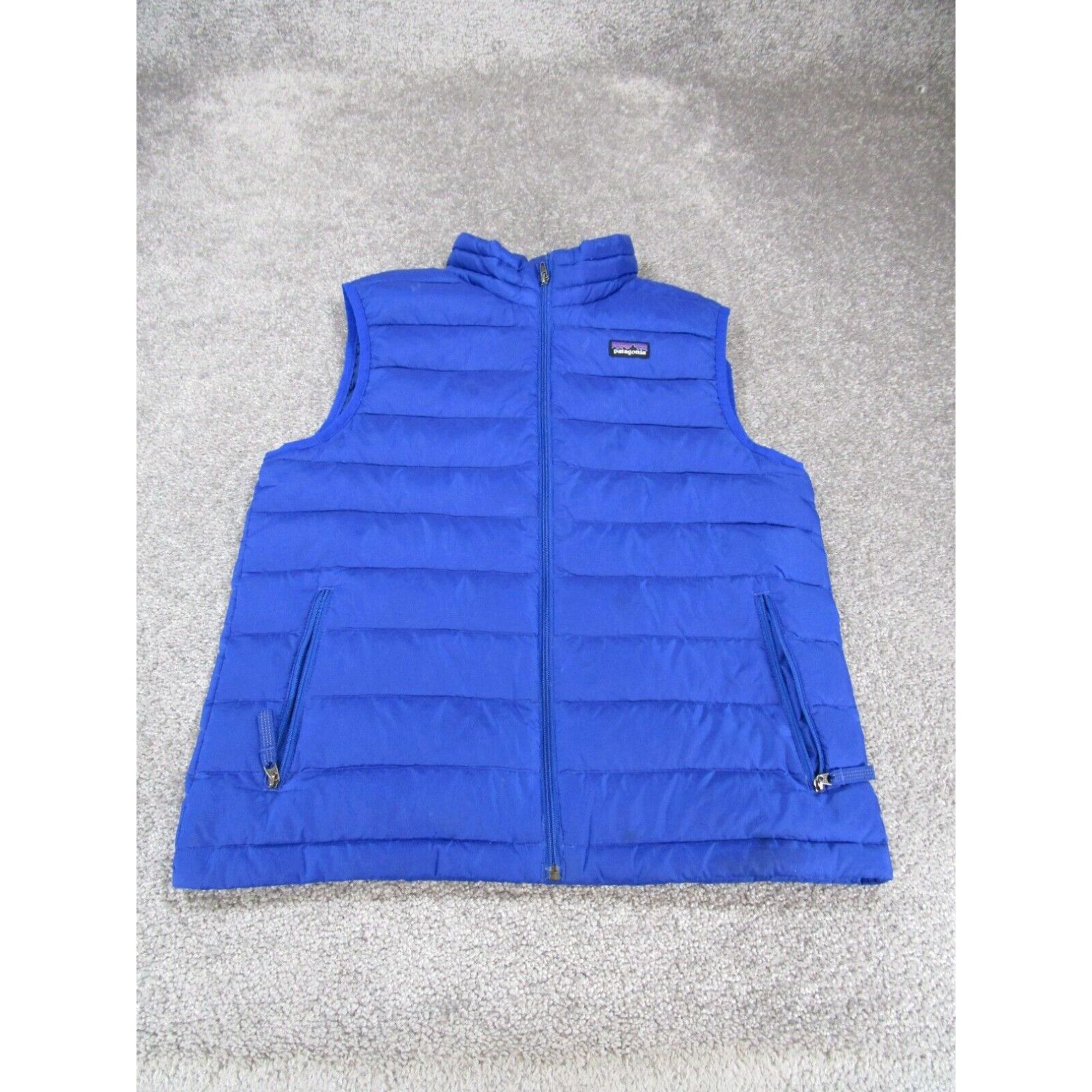 image of Patagonia Vest Boys XL Blue Down Sweater Vest Blue Stain in White, Men's