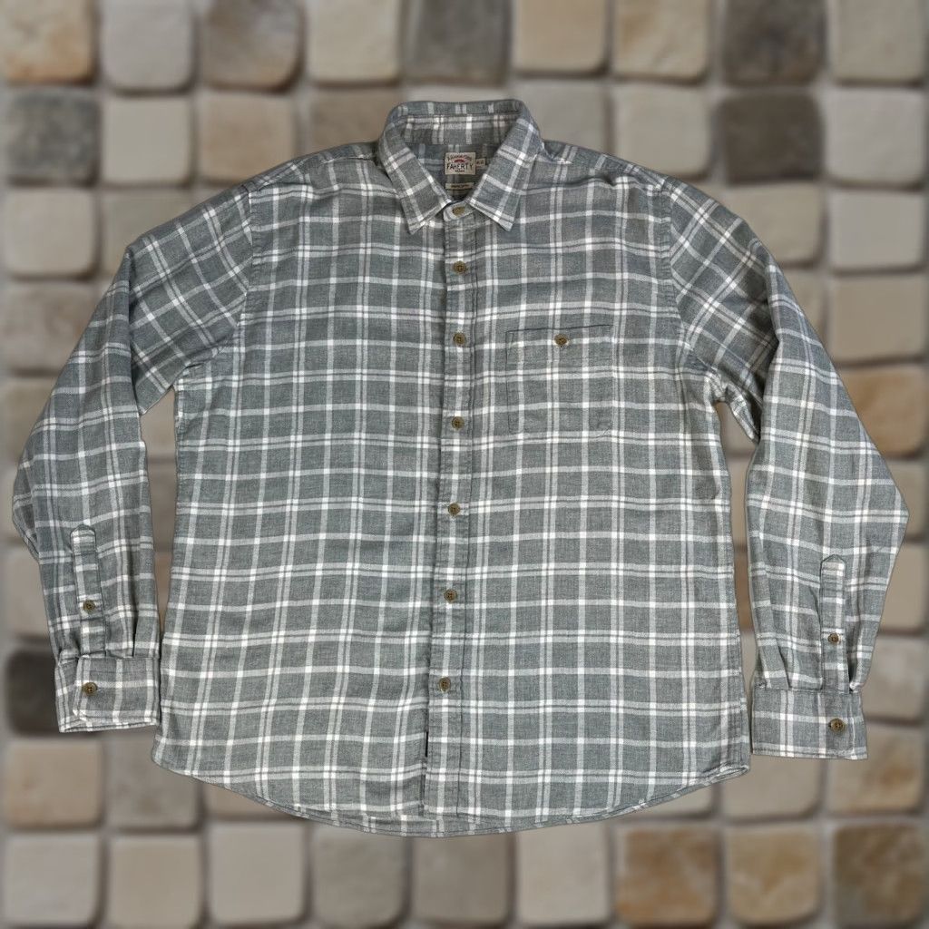 Faherty VINTAGE Faherty Button-Up Plaid Flannel Shirt XL Gray Cotton Organic Sz XL Men’s Button-Up Long Sleeve Pockets Classic Outdoor Size US XL / EU 56 / 4 - 1 Thumbnail