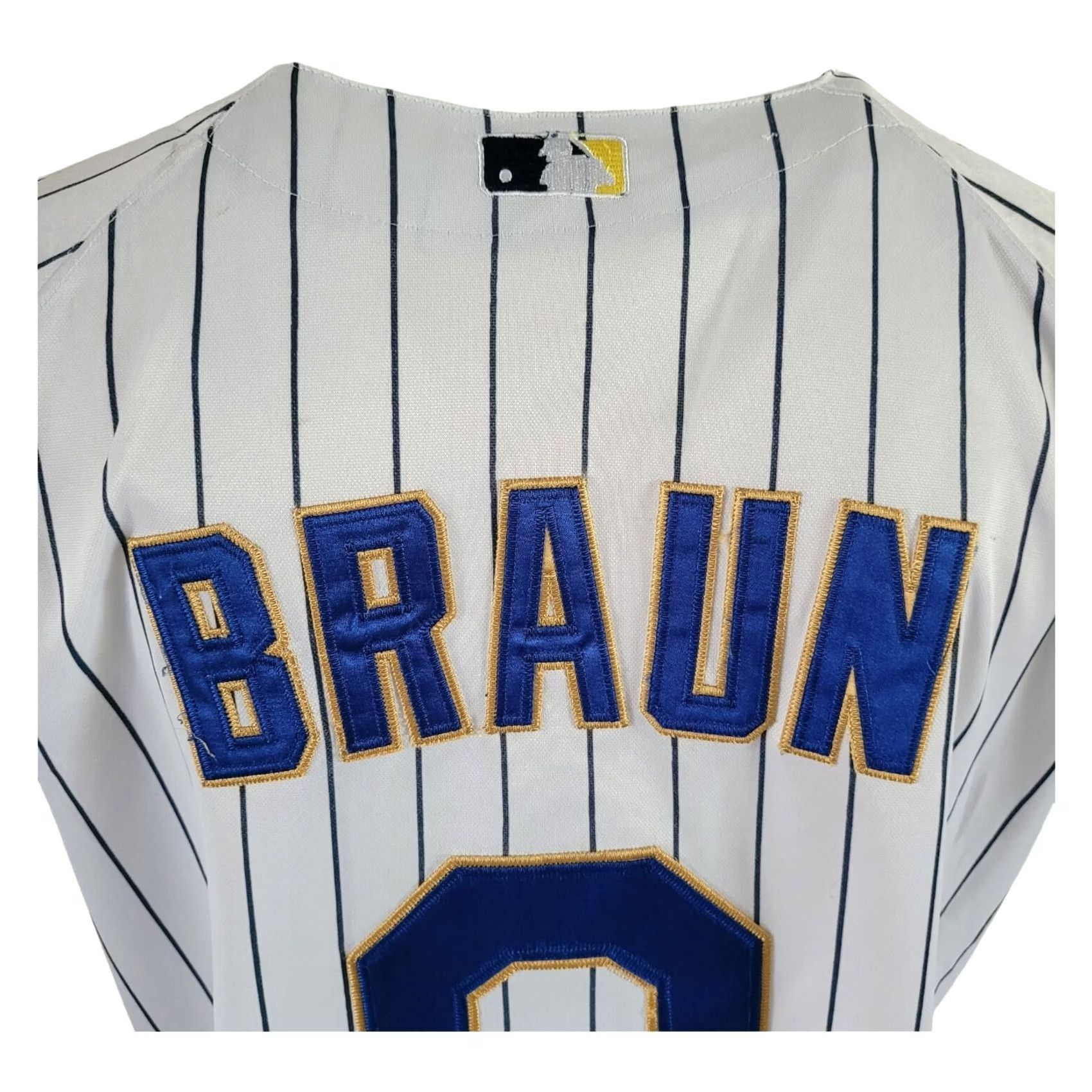 Vintage VINTAGE Majestic Milwaukee Brewers Ryan Braun 8 T-Shirt M White Short Sleeve V-Neck Mens Shirt Size US M / EU 48-50 / 2 - 6 Thumbnail