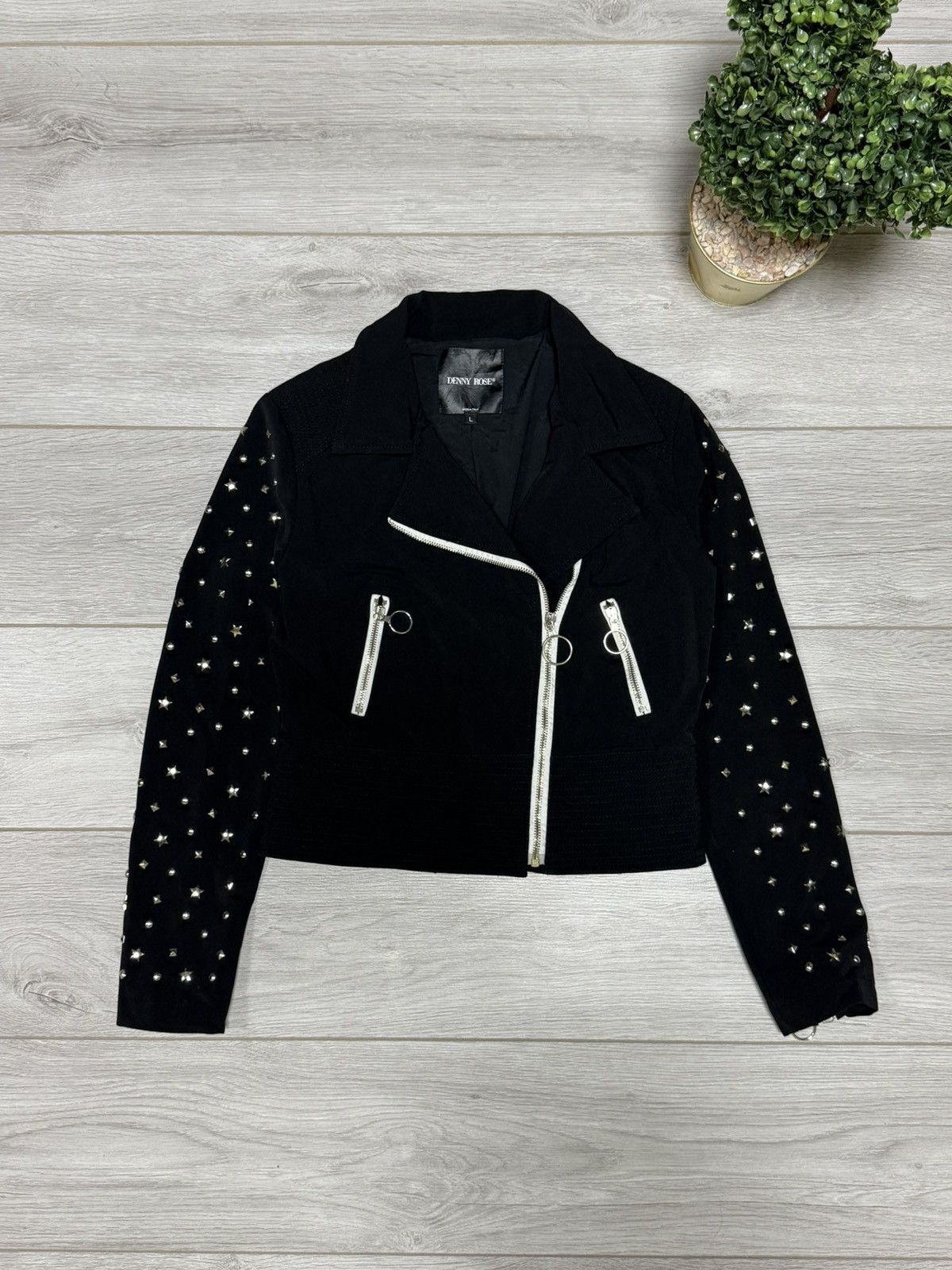 Other Denny Rose studded stars Jacket zip designer jkde eb0 Size L / US 10 / IT 46 - 1 Thumbnail