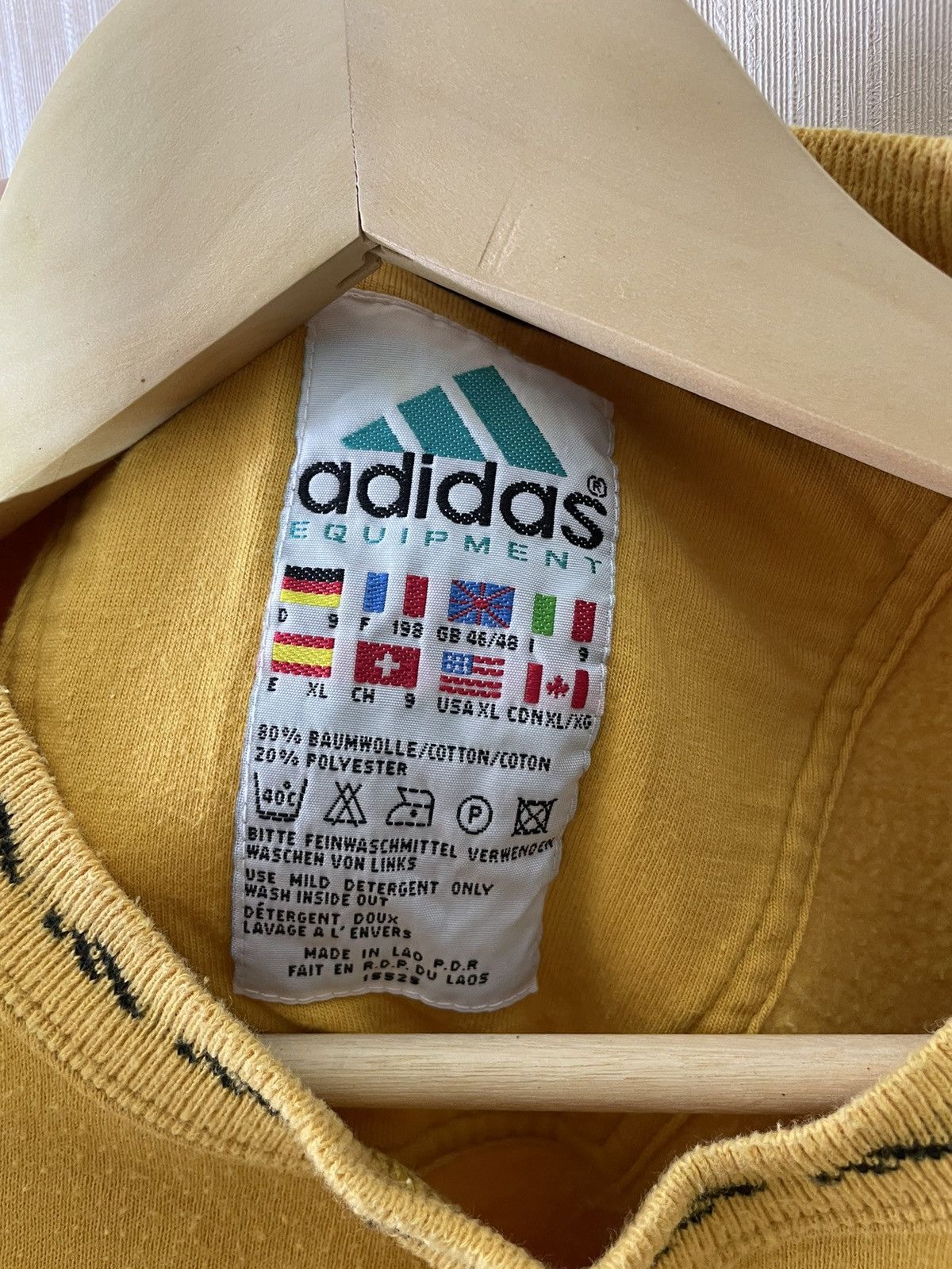 Adidas × Vintage Adidas Equipment vintage streetwear sweatshirt 90s Size US XL / EU 56 / 4 - 7 Thumbnail