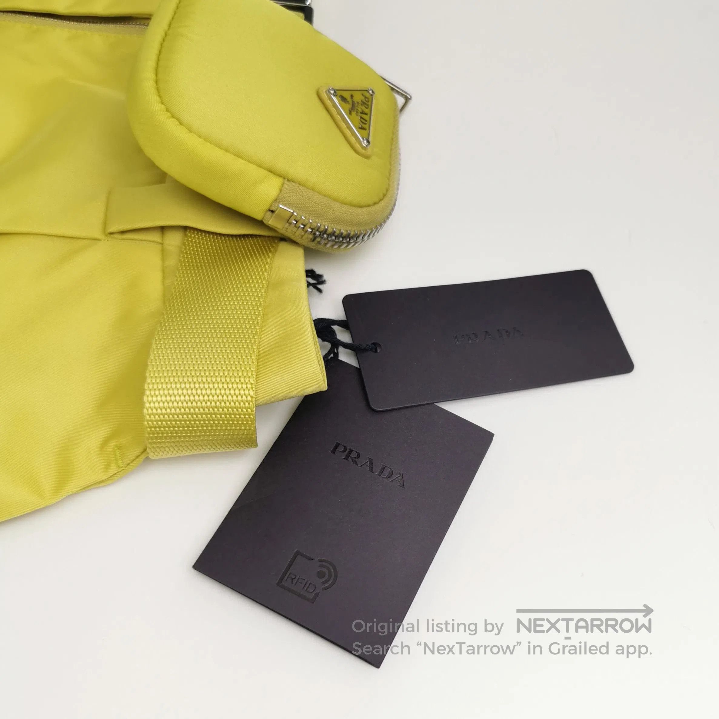 Prada Prada Yellow Belted Shorts with Pouch . Size 37" - 4 Thumbnail