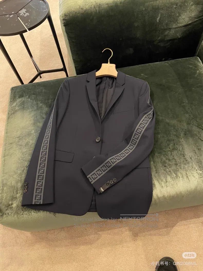 Fendi Fendi FF Wool Blazer Jacket with Side Stripe Size M / US 6-8 / IT 42-44 - 7 Thumbnail