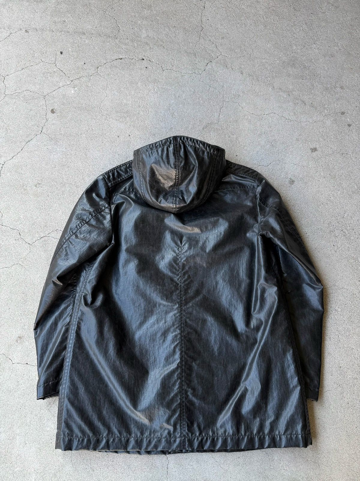 Black Barrett BLACKBARRETT by Neil Barrett Black Coated Hooded Parka Size US S / EU 44-46 / 1 - 3 Thumbnail