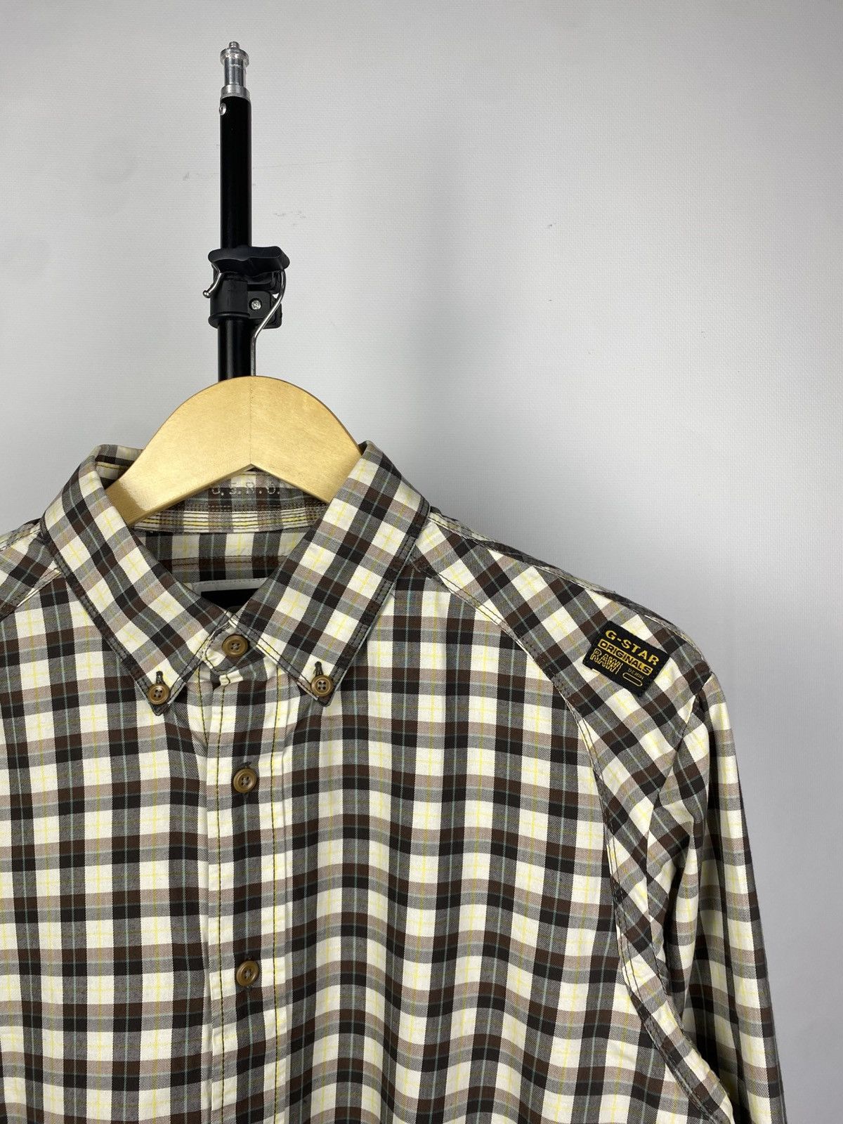 G-Star × Vintage Vintage 00s Y2K G STAR RAW Checked Button Shirt Size US L / EU 52-54 / 3 - 3 Thumbnail
