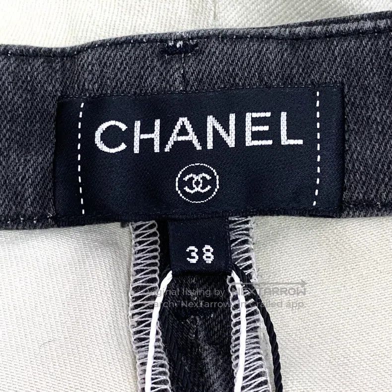 Chanel Chanel Colour-blocked cotton casual denim trousers Size 25" / US 0 / IT 36 - 6 Thumbnail
