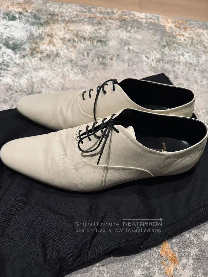 Saint Laurent Paris Saint Laurent Paris White Pointed Toe Dress Shoes Size US 8 / EU 41 - 2 Thumbnail