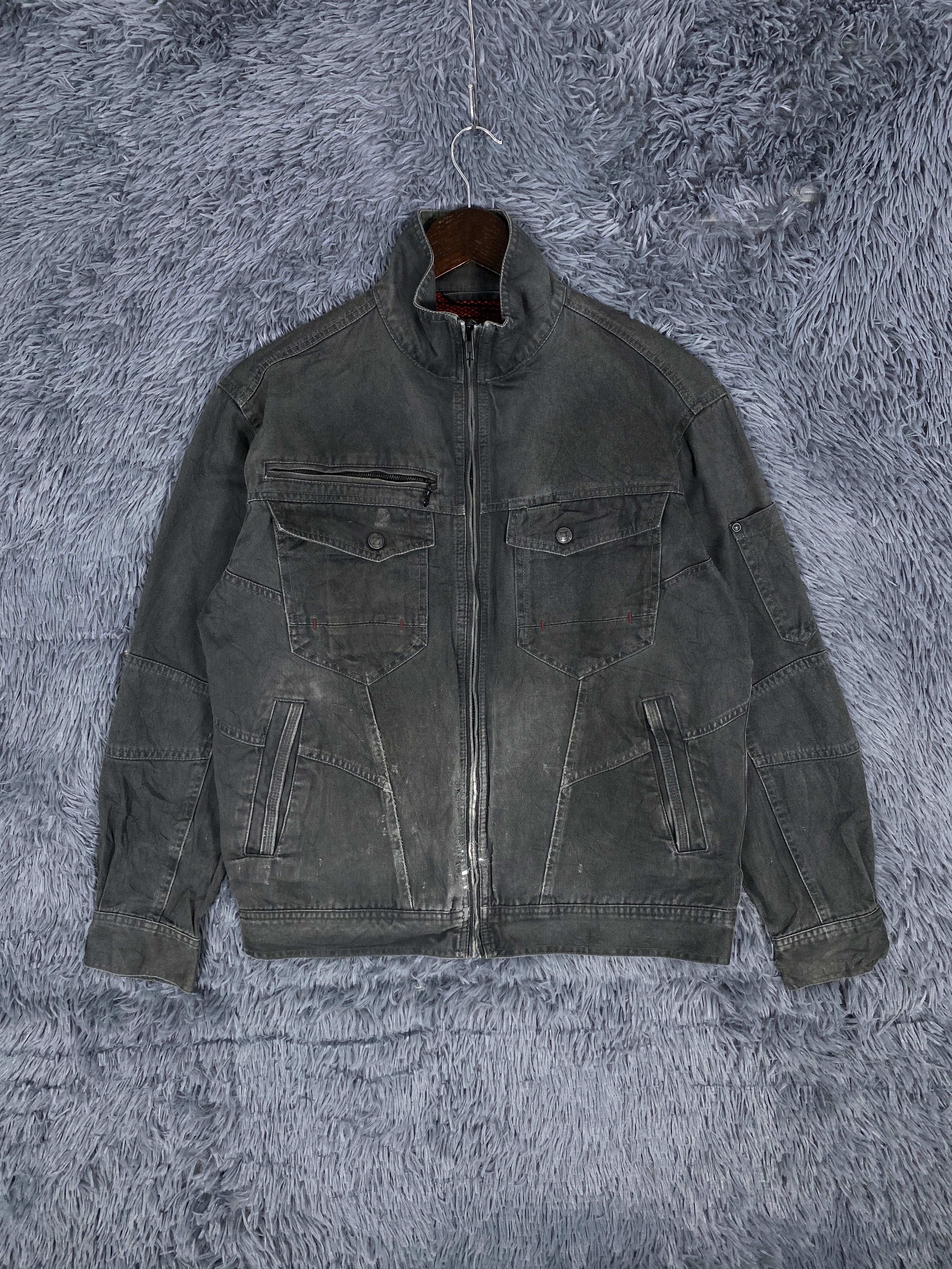 Japanese Brand Vintage Black Utility Zip-Up Jacket – Workwear Style Size US L / EU 52-54 / 3 - 1 Thumbnail