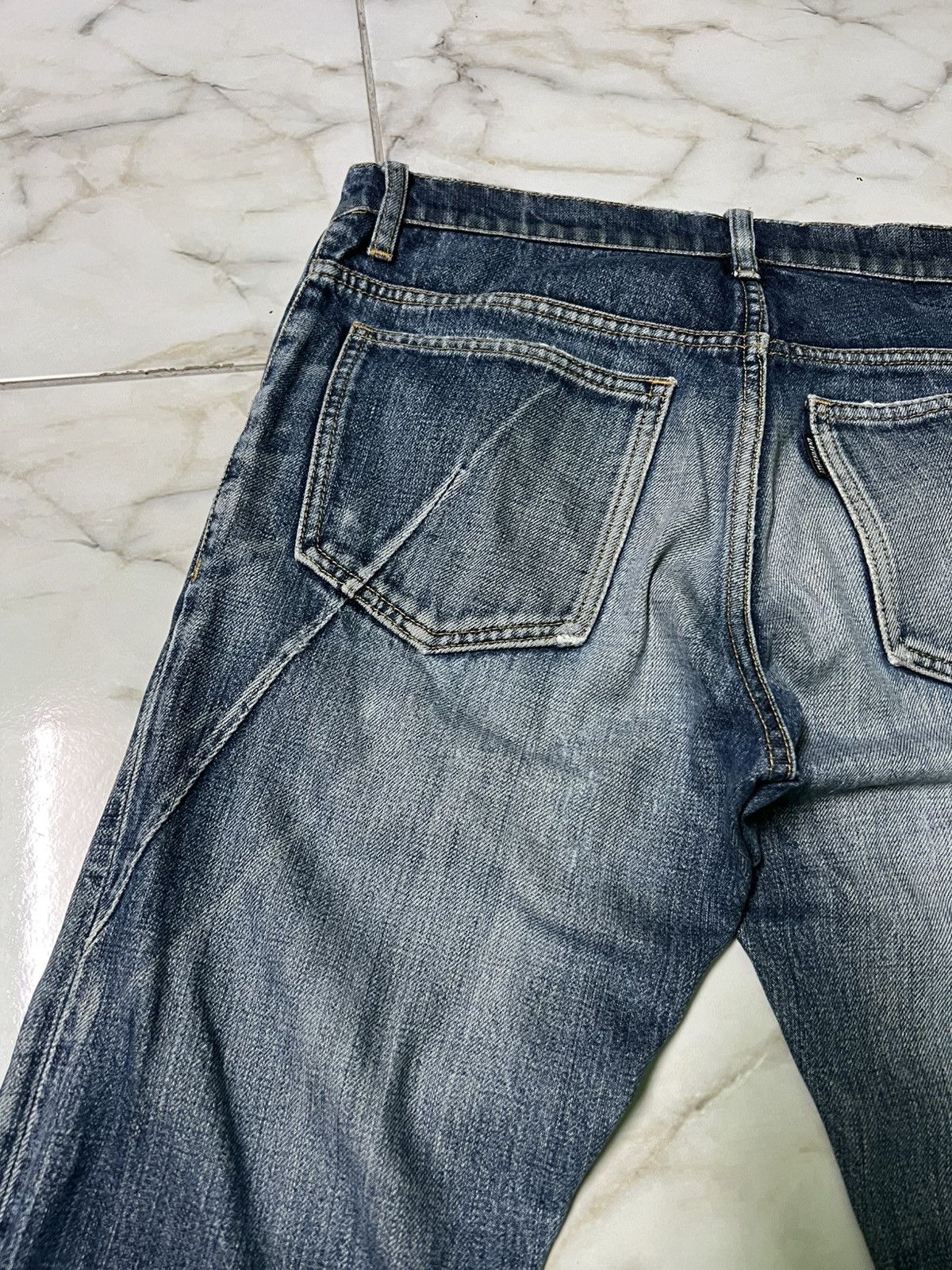 Attachment × If Six Was Nine × PPFM 💥Insane 90’s Japanese Attachment Curved Distress Flare Jean Size US 30 / EU 46 - 13 Thumbnail