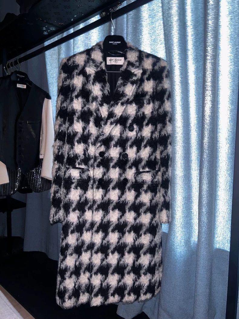 Saint Laurent Paris Saint Laurent Paris 14fw Thousand Bird Grid Coat-2506 Size US S / EU 44-46 / 1 - 1 Thumbnail