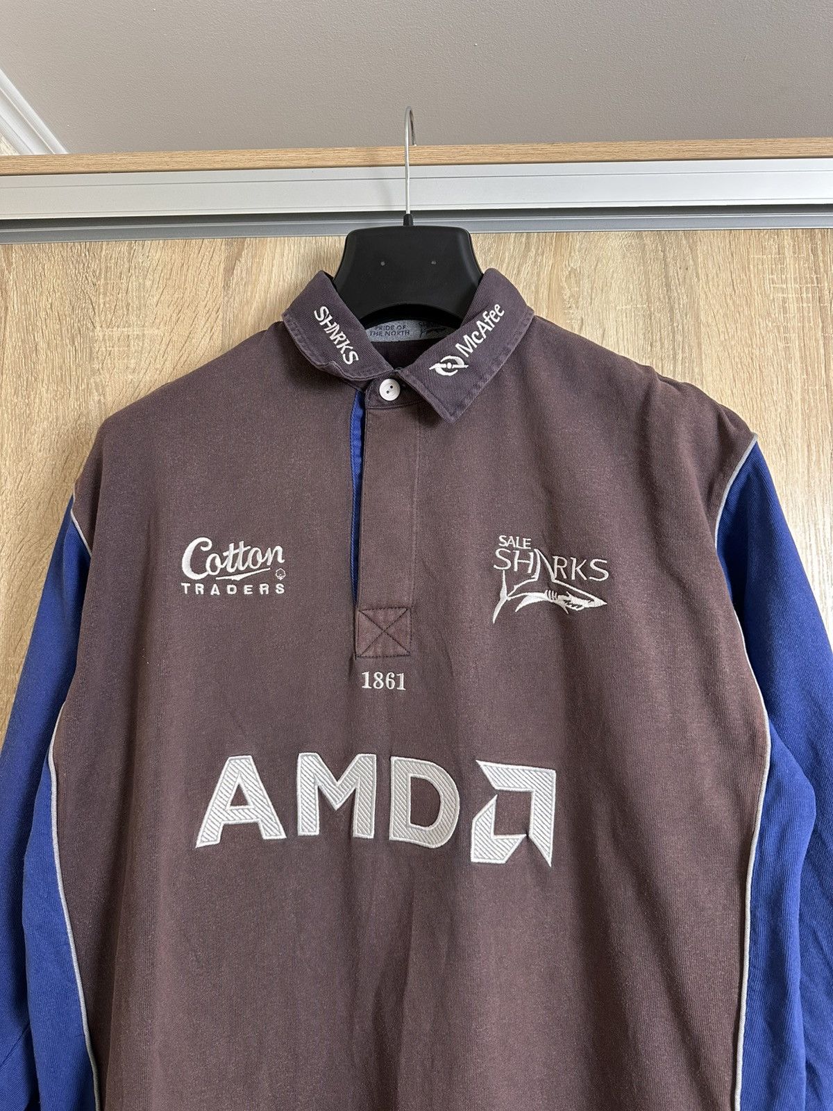 Cotton Traders 🔥 Sale Sharks Rugby Shirt Cotton Traders 2005/06 Long Sleeve Size US XL / EU 56 / 4 - 4 Thumbnail