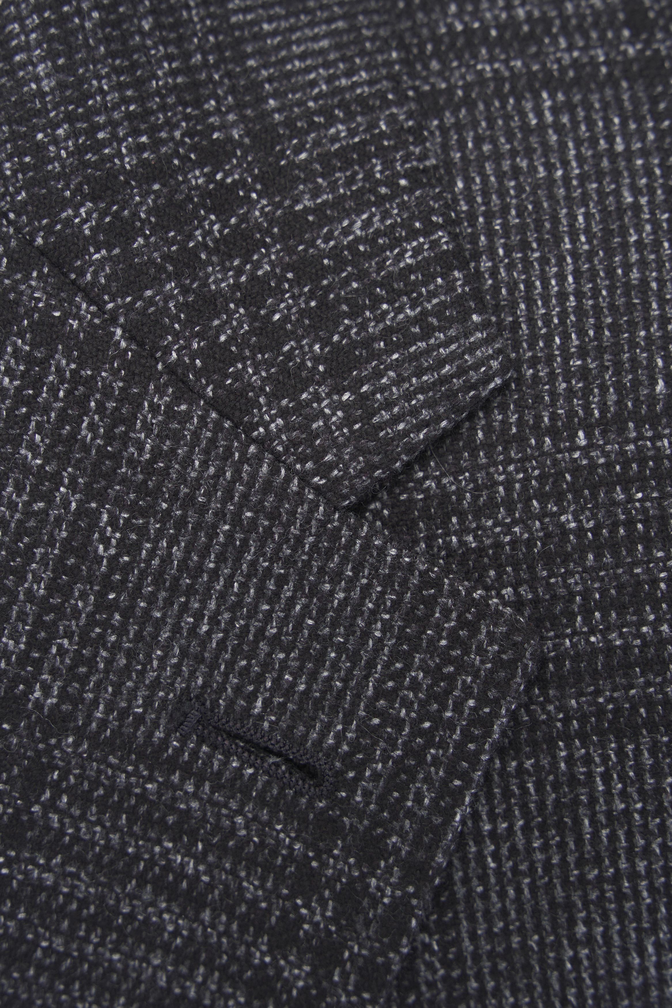 Z Zegna o1mtch0225 Tonal Plaid Sportcoat in Black/White Size US L / EU 52-54 / 3 - 3 Thumbnail