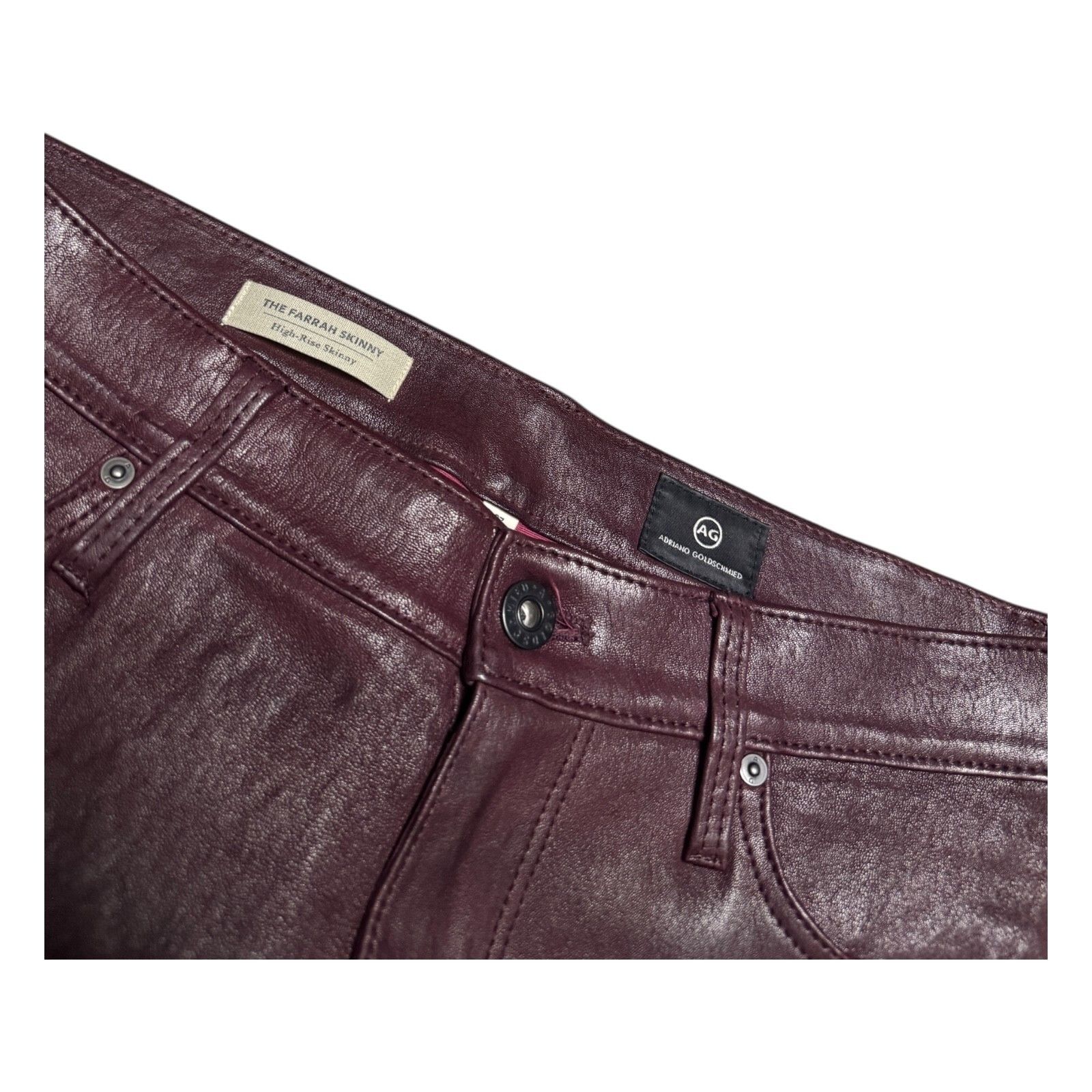 AG Adriano Goldschmied AG ADRIANO GOLDSCHMIED Genuine LAMB LEATHER Pants Medium Size 30" / US 8 / IT 44 - 4 Thumbnail