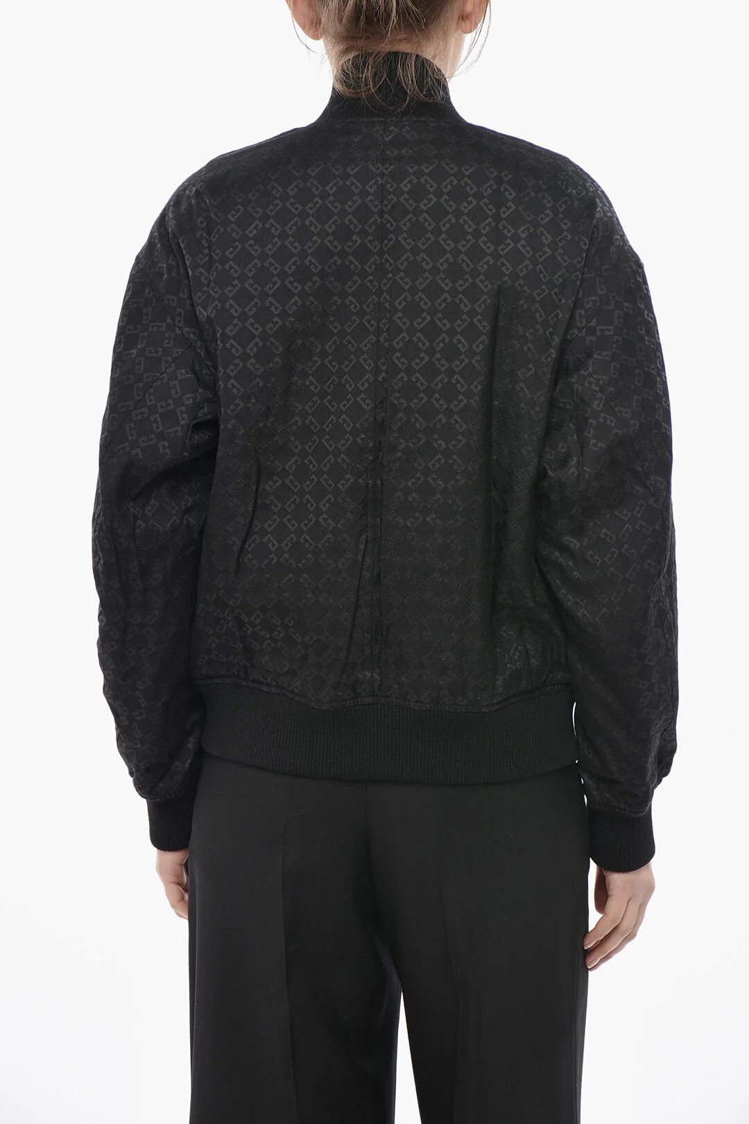 Givenchy og1mm0326 Monogram Wool-Blend Quilted Bomber Jacket in Black Size S / US 4 / IT 40 - 2 Thumbnail