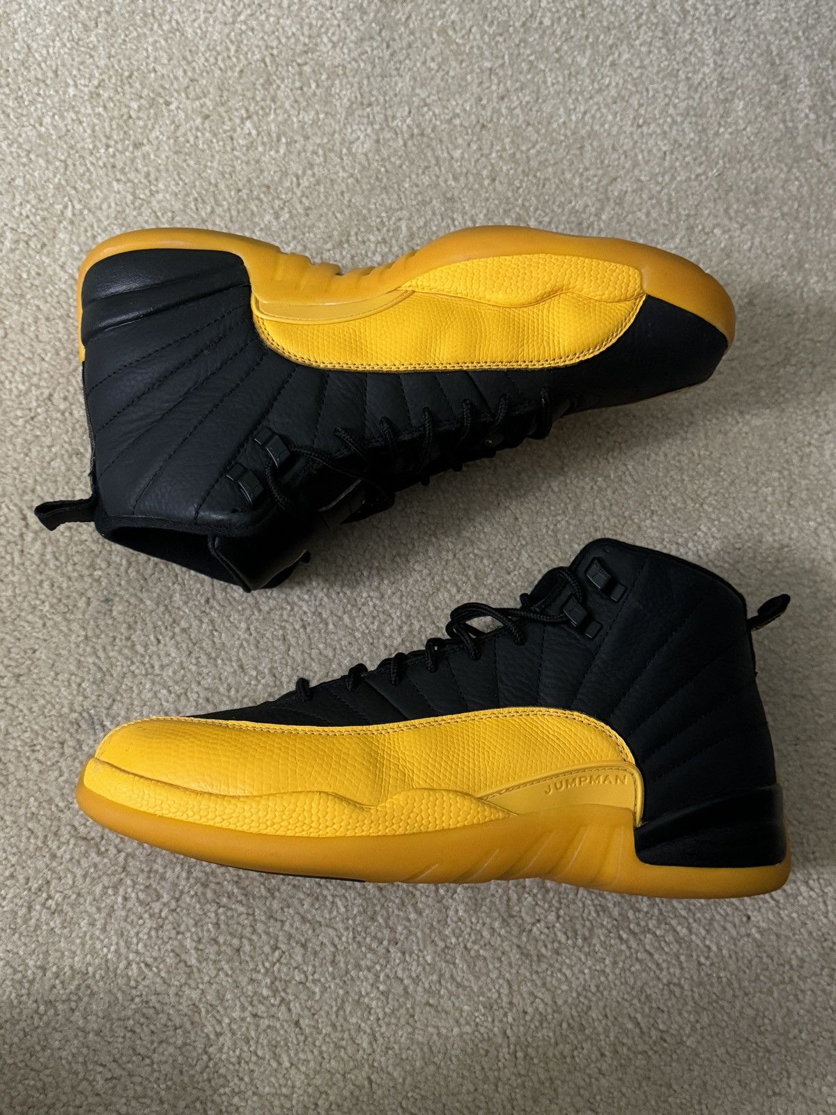 Jordan Brand Air Jordan 12 Retro Black University Gold Size US 11.5 / EU 44-45 - 2 Thumbnail