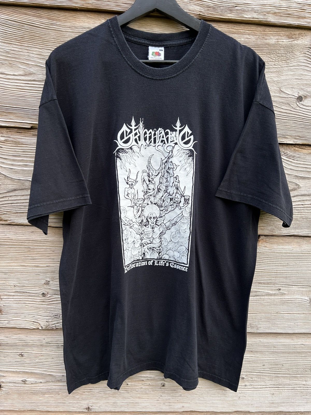 Band Tees 00s Vintage Grimfaug Defloration Of Life’s Essence T-Shirt Size US XL / EU 56 / 4 - 1 Thumbnail