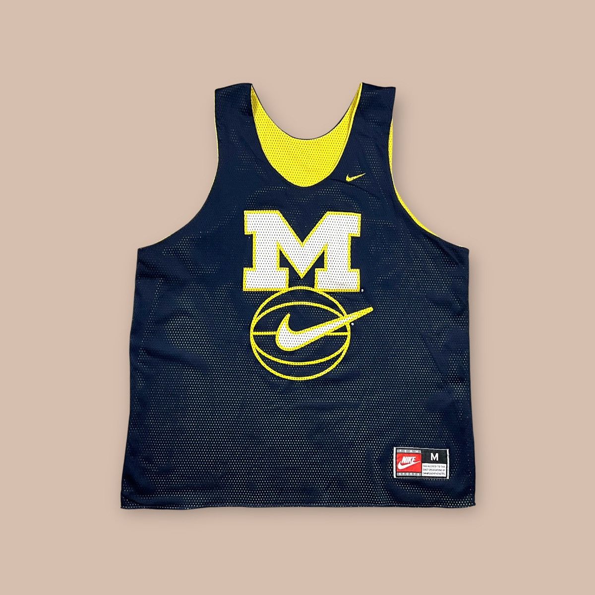 Nike Vtg Nike Team Michigan Basketball Reversible Practice Jersey Size US M / EU 48-50 / 2 - 1 Thumbnail