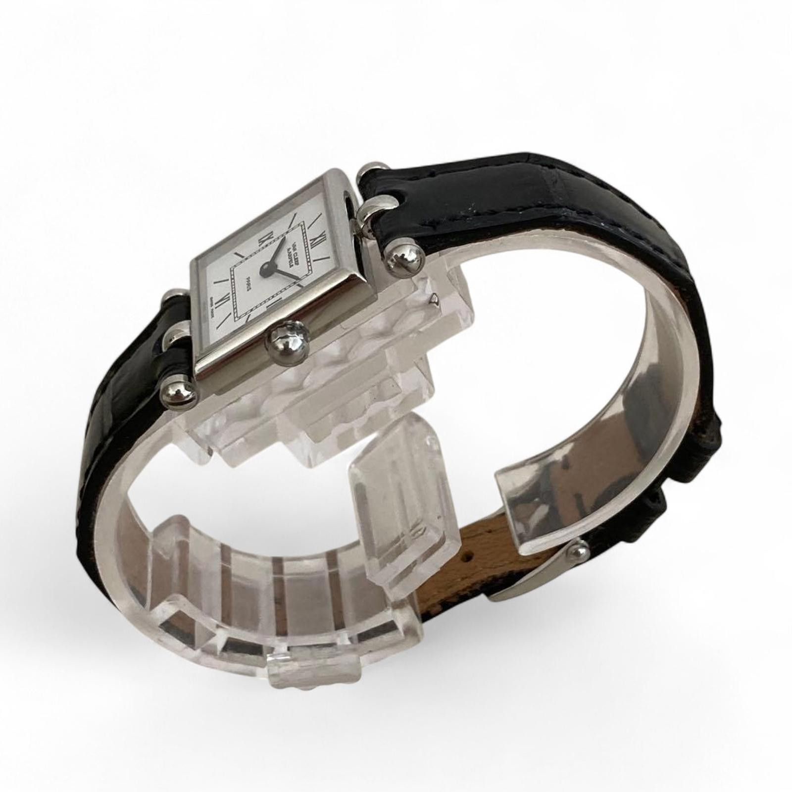 Van Cleef & Arpels Van Cleef & Arpels - Classic Square Dial Wristwatch Croco Size ONE SIZE - 4 Thumbnail