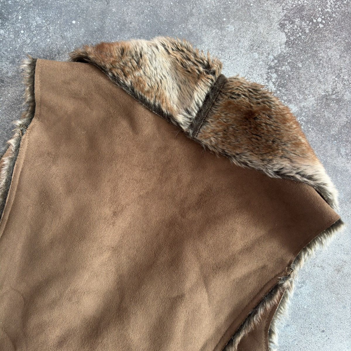 20471120 × Vintage Super Sexy Vintage Faux Fur Vest Size S / US 4 / IT 40 - 9 Thumbnail