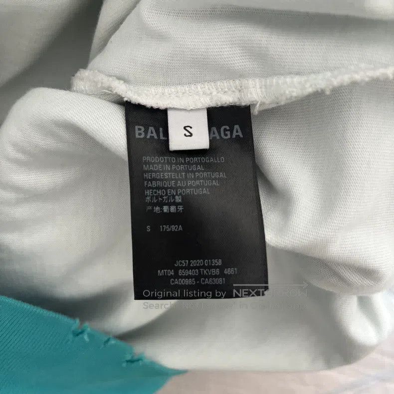 Balenciaga Balenciaga Teal Hole Sweatshirt Size US S / EU 44-46 / 1 - 4 Thumbnail