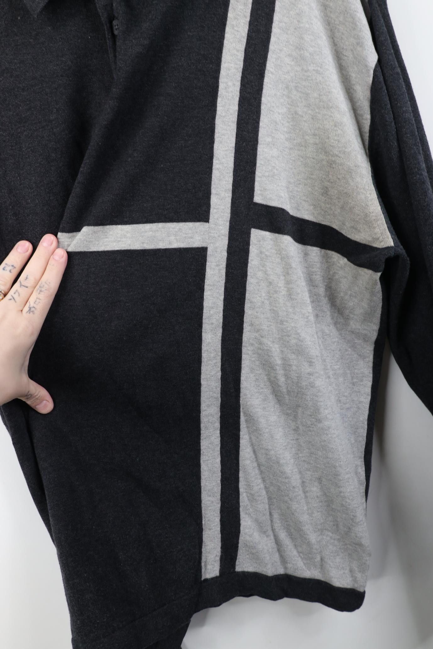 Vintage Vintage 90s Streetwear Block Panel Knit Collared Polo Shirt Size US XXL / EU 58 / 5 - 6 Thumbnail